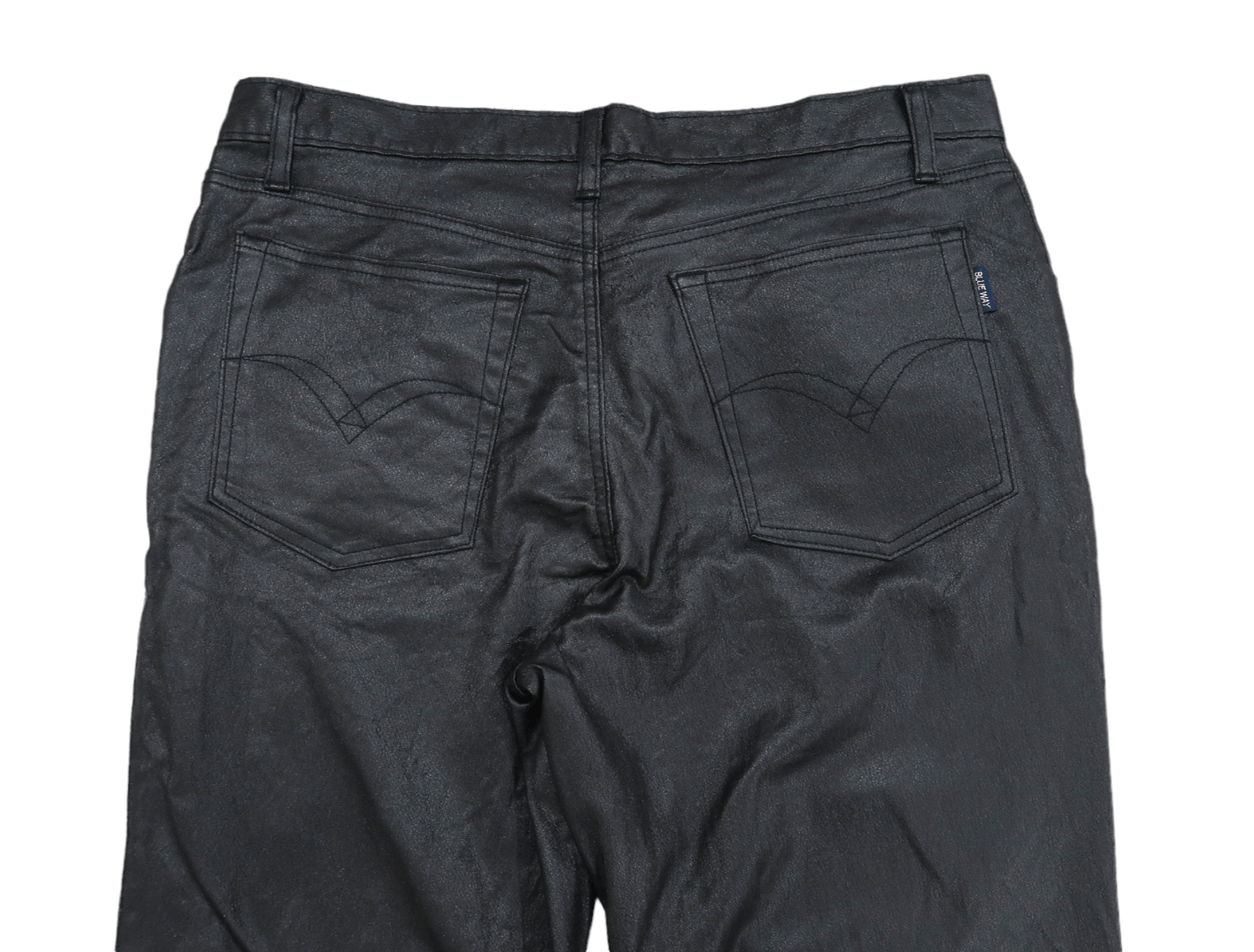 Japanese Brand Blue Way Waxed Coating Minimalist Flare Pants Size US 34 / EU 50 - 12 Thumbnail