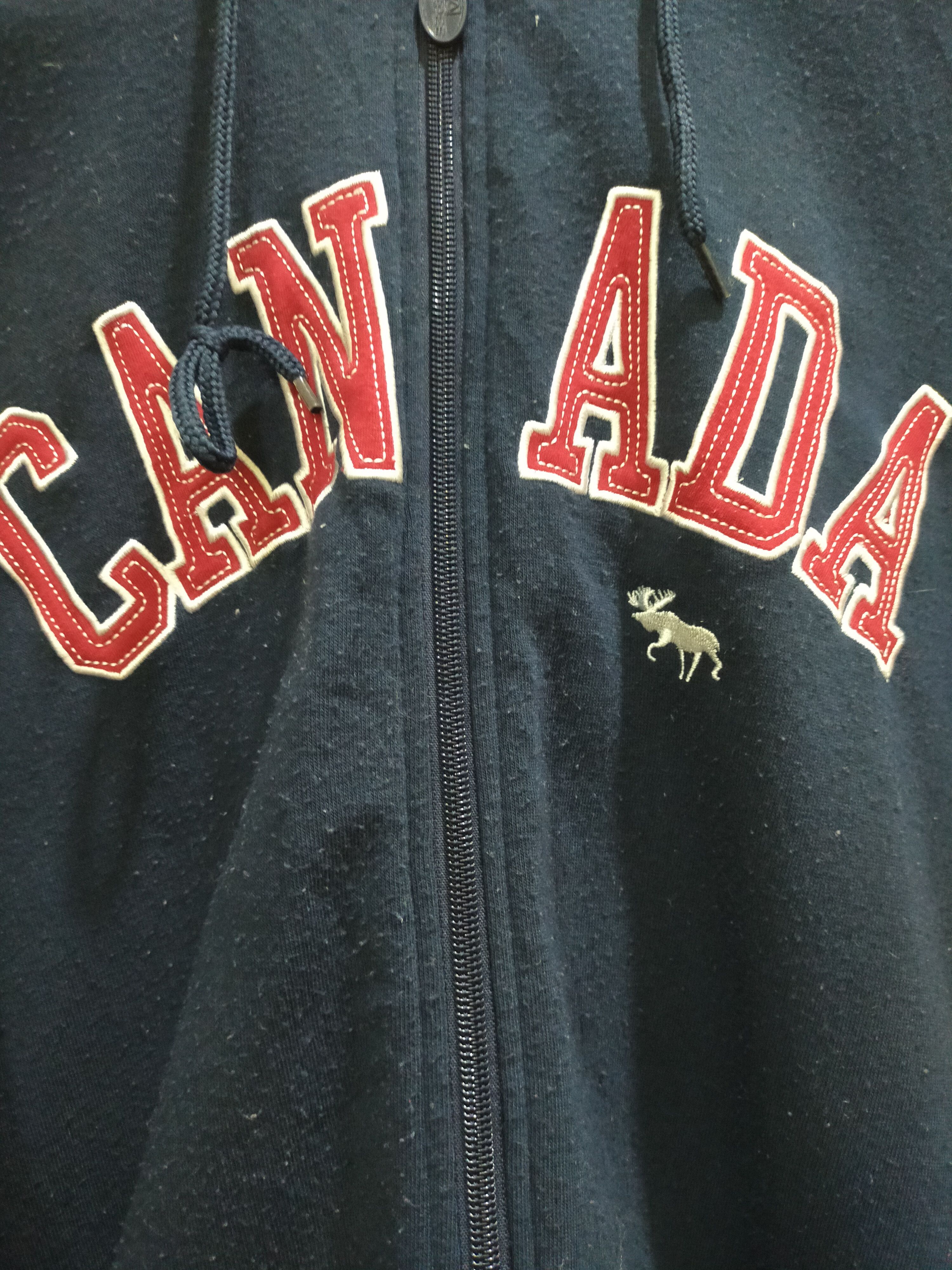 Vintage Canada Spell Out Zip Up Hoodie Sweatshirt Size US M / EU 48-50 / 2 - 2 Thumbnail