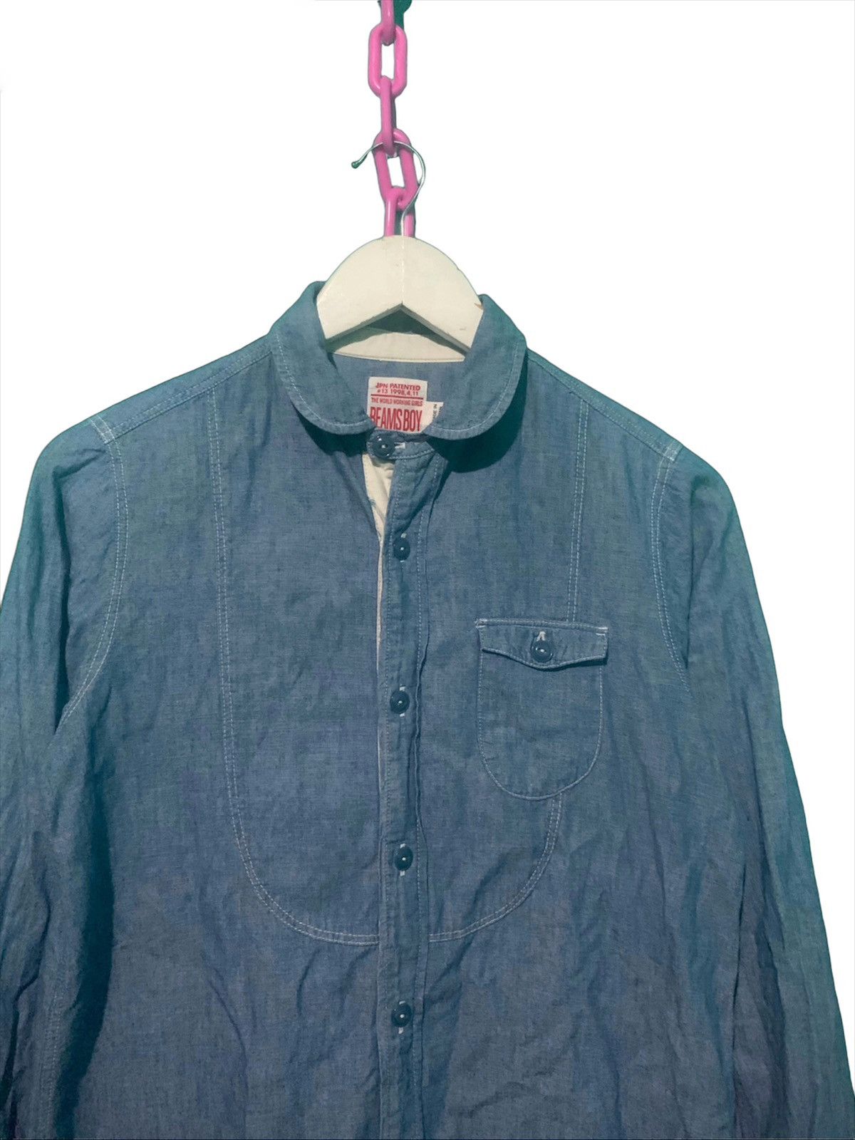 Japanese Brand × Vintage Beamsboy By Beams Soft Denim Long Jacket Size S / US 4 / IT 40 - 4 Thumbnail