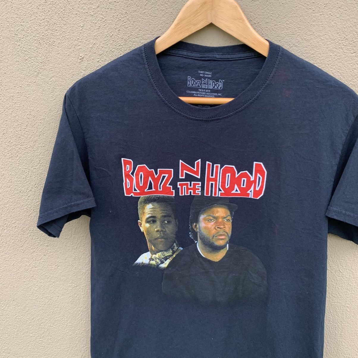 image of Vintage Movie Boysz N The Hood Tshirt 90's Movie in Black, Men's (Size Small)