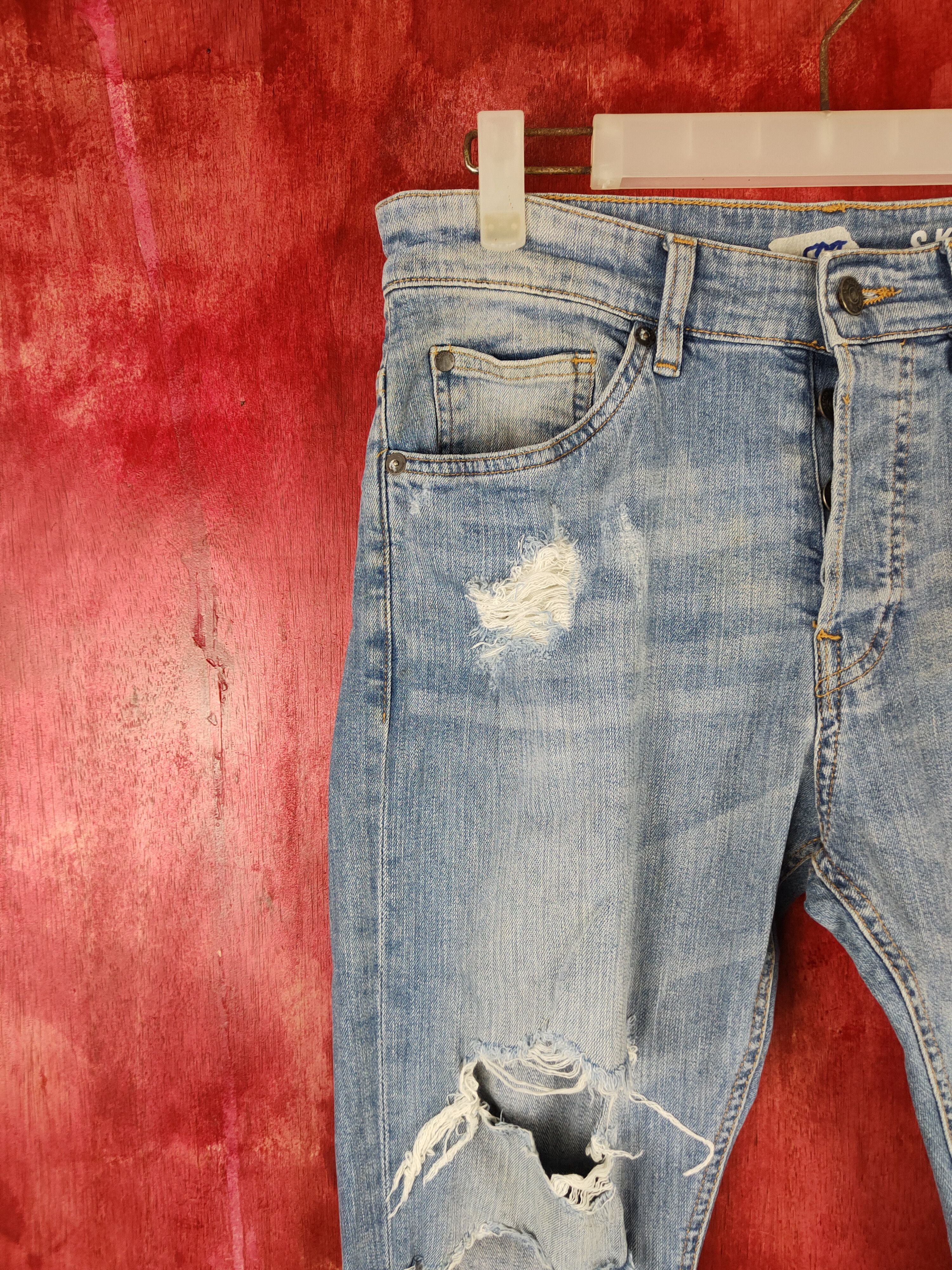Divided Blue Ripped Distressed Denim #5956