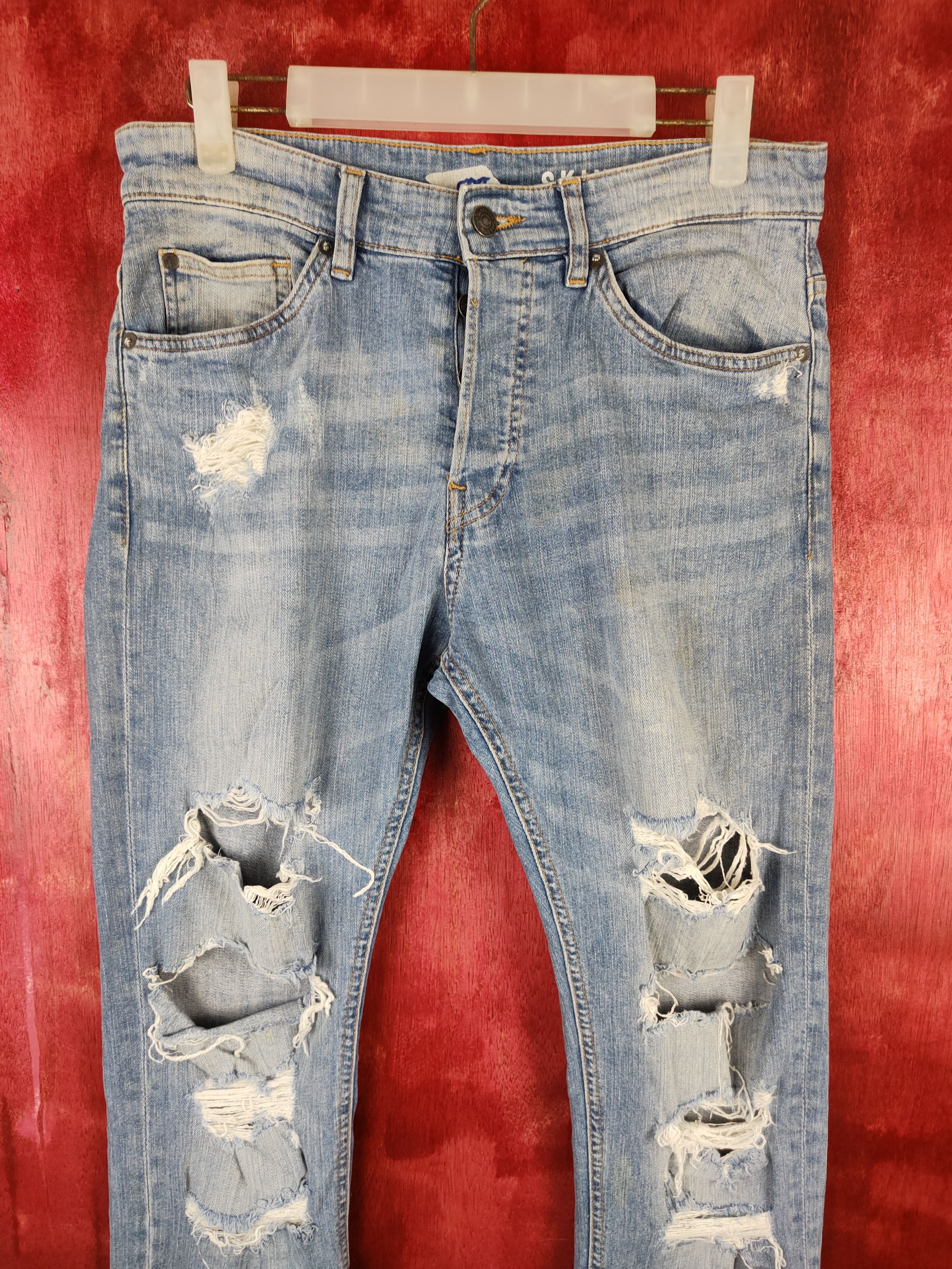 Divided Blue Ripped Distressed Denim #5956