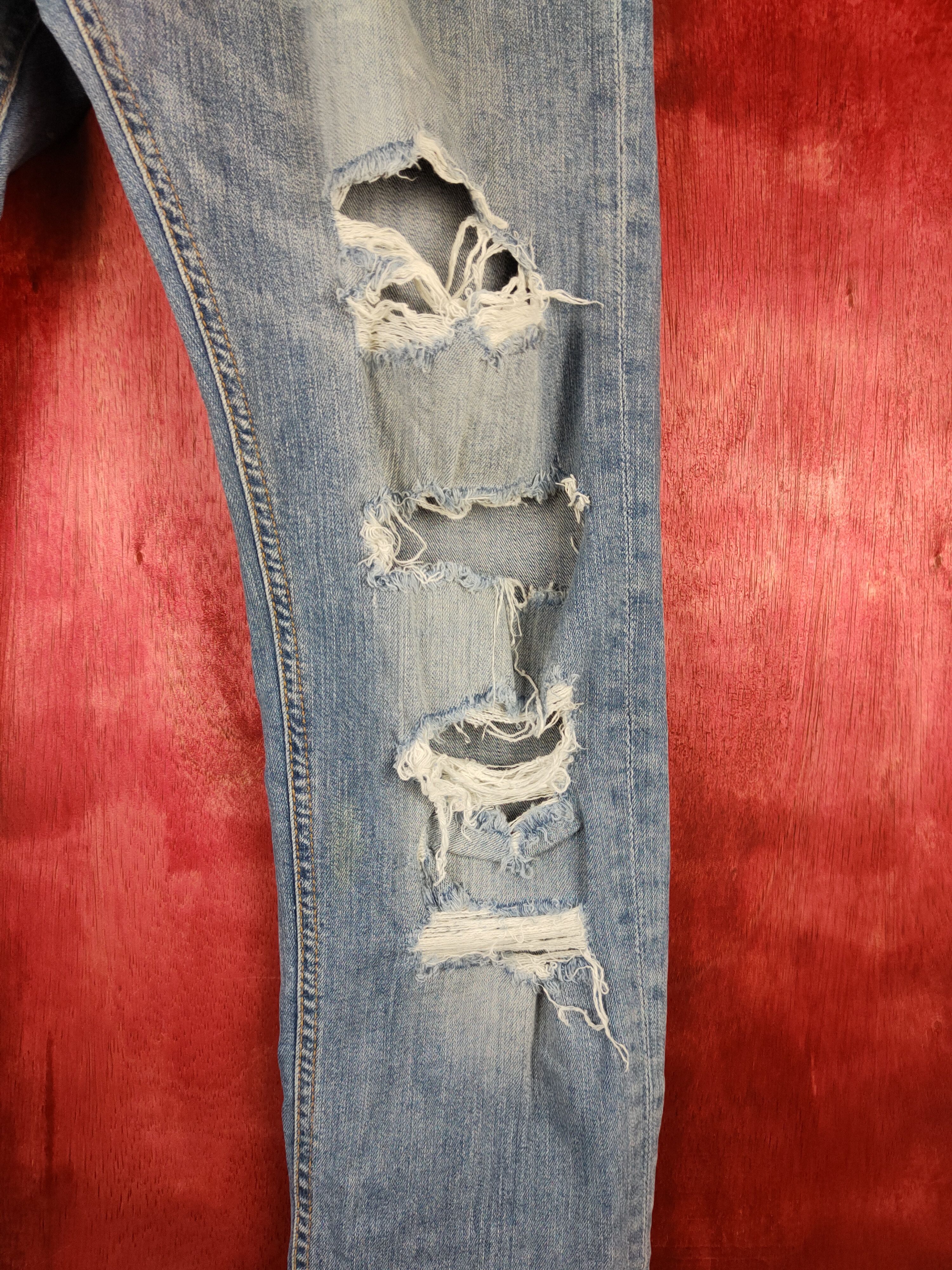 Divided Blue Ripped Distressed Denim #5956