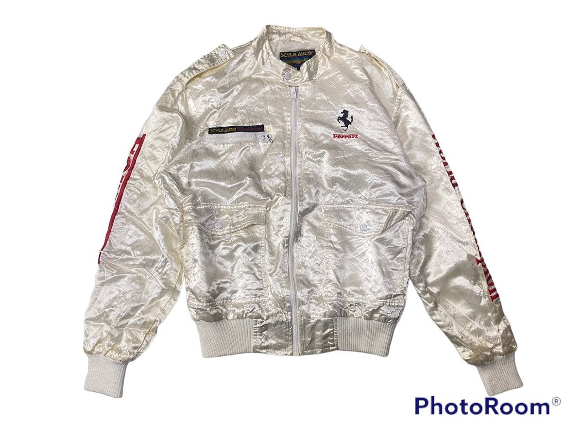 NASCAR × Vintage Vintage Ferrari Style Auto Bomber Jacket Size US M / EU 48-50 / 2 - 2 Thumbnail