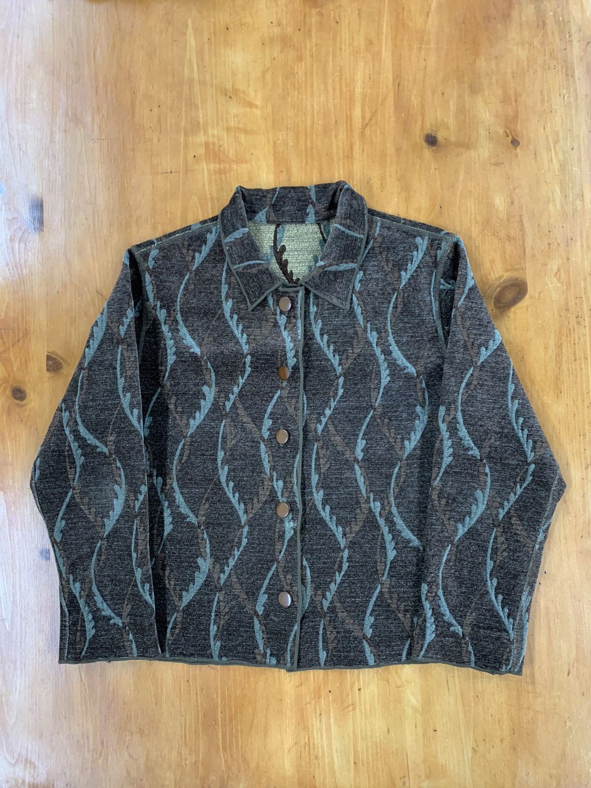 Vintage Vintage Tendril Vine Tape Cardigan Size US M / EU 48-50 / 2 - 1 Thumbnail