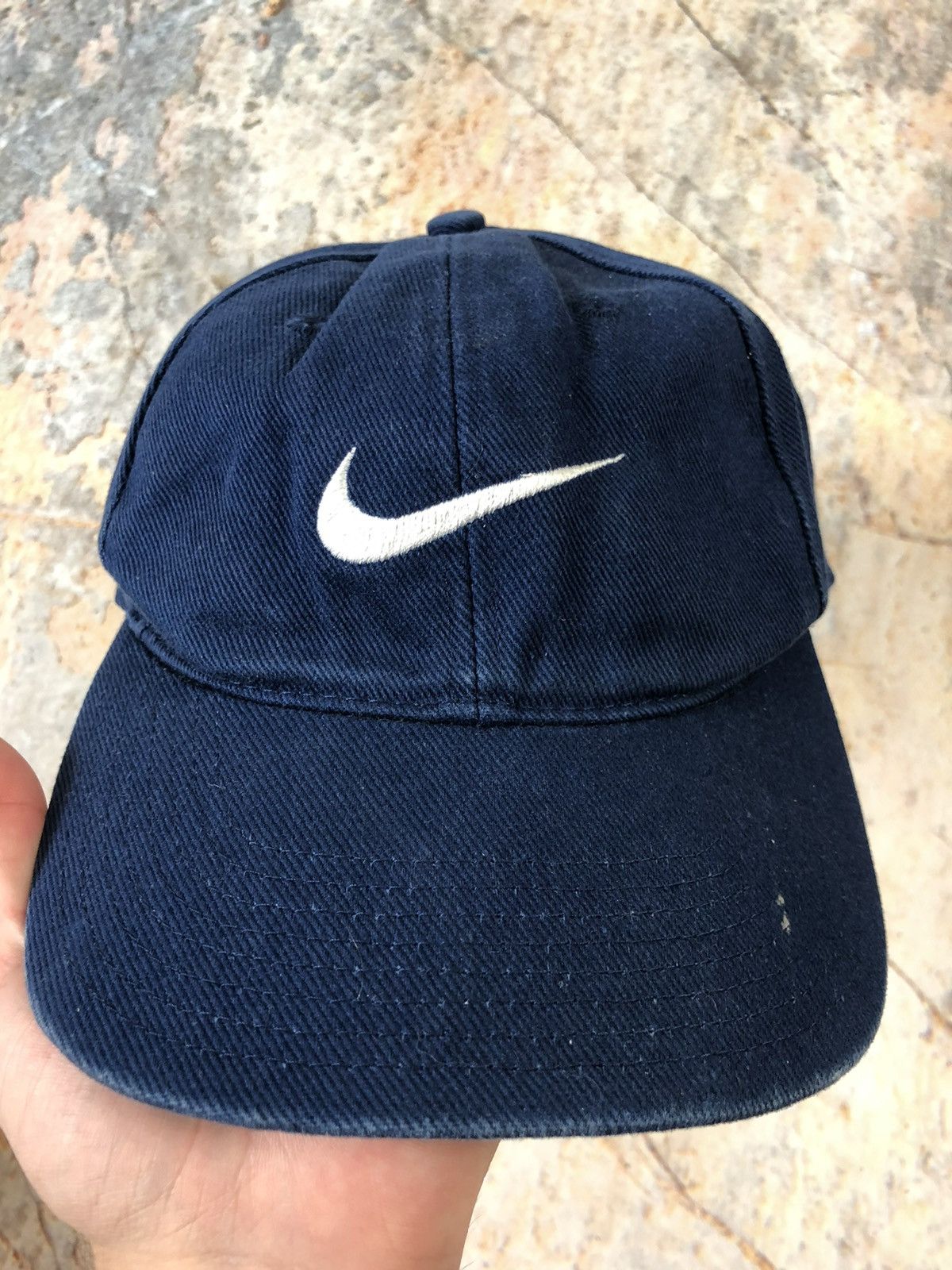 Nike × Vintage Nike vintage blue big logo cap Size ONE SIZE - 3 Thumbnail