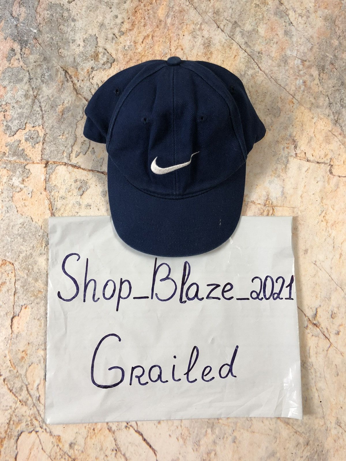 Nike × Vintage Nike vintage blue big logo cap Size ONE SIZE - 2 Thumbnail