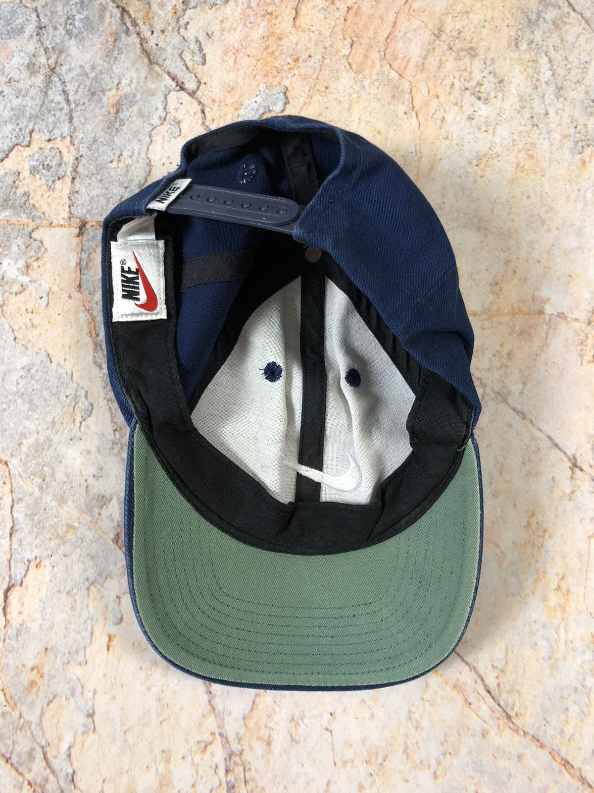 Nike × Vintage Nike vintage blue big logo cap Size ONE SIZE - 5 Thumbnail