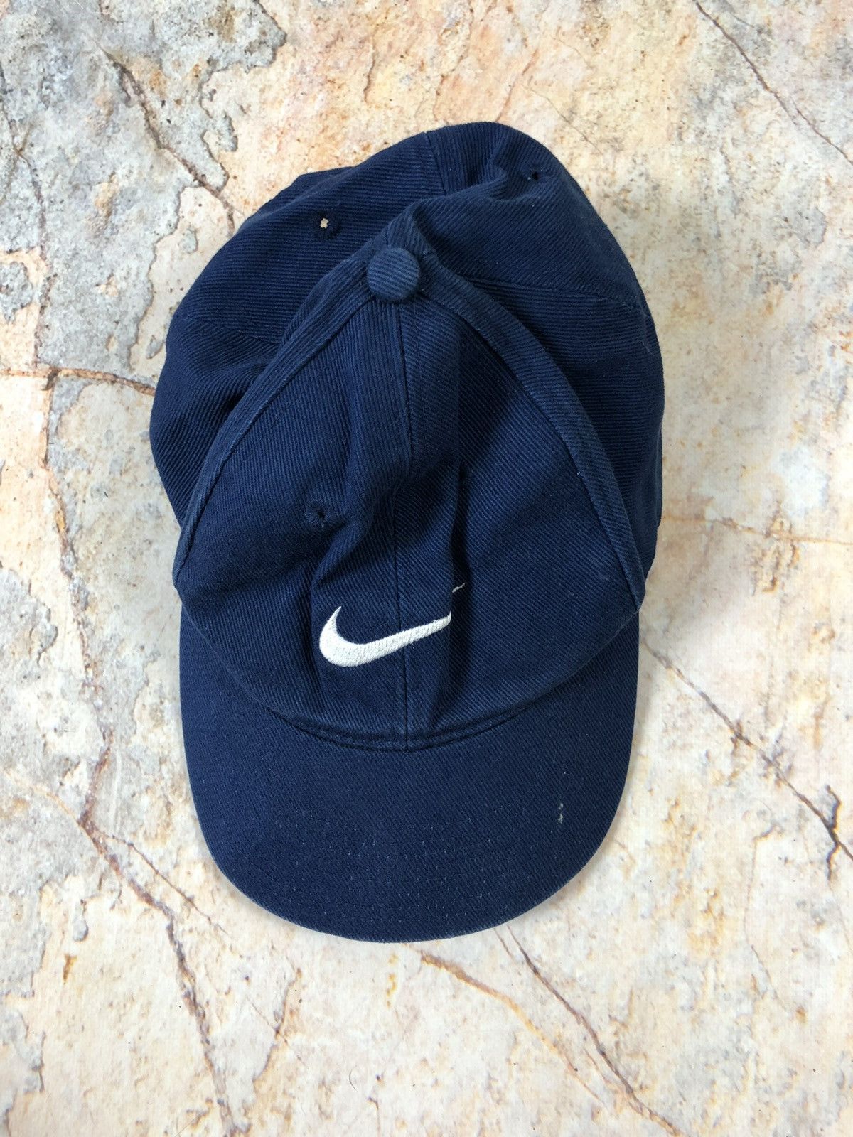 Nike × Vintage Nike vintage blue big logo cap Size ONE SIZE - 1 Thumbnail