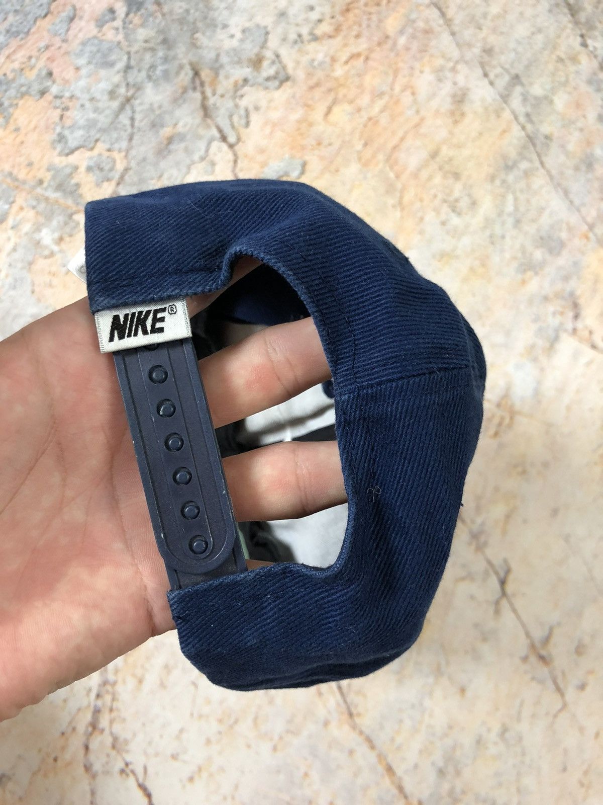 Nike × Vintage Nike vintage blue big logo cap Size ONE SIZE - 4 Thumbnail