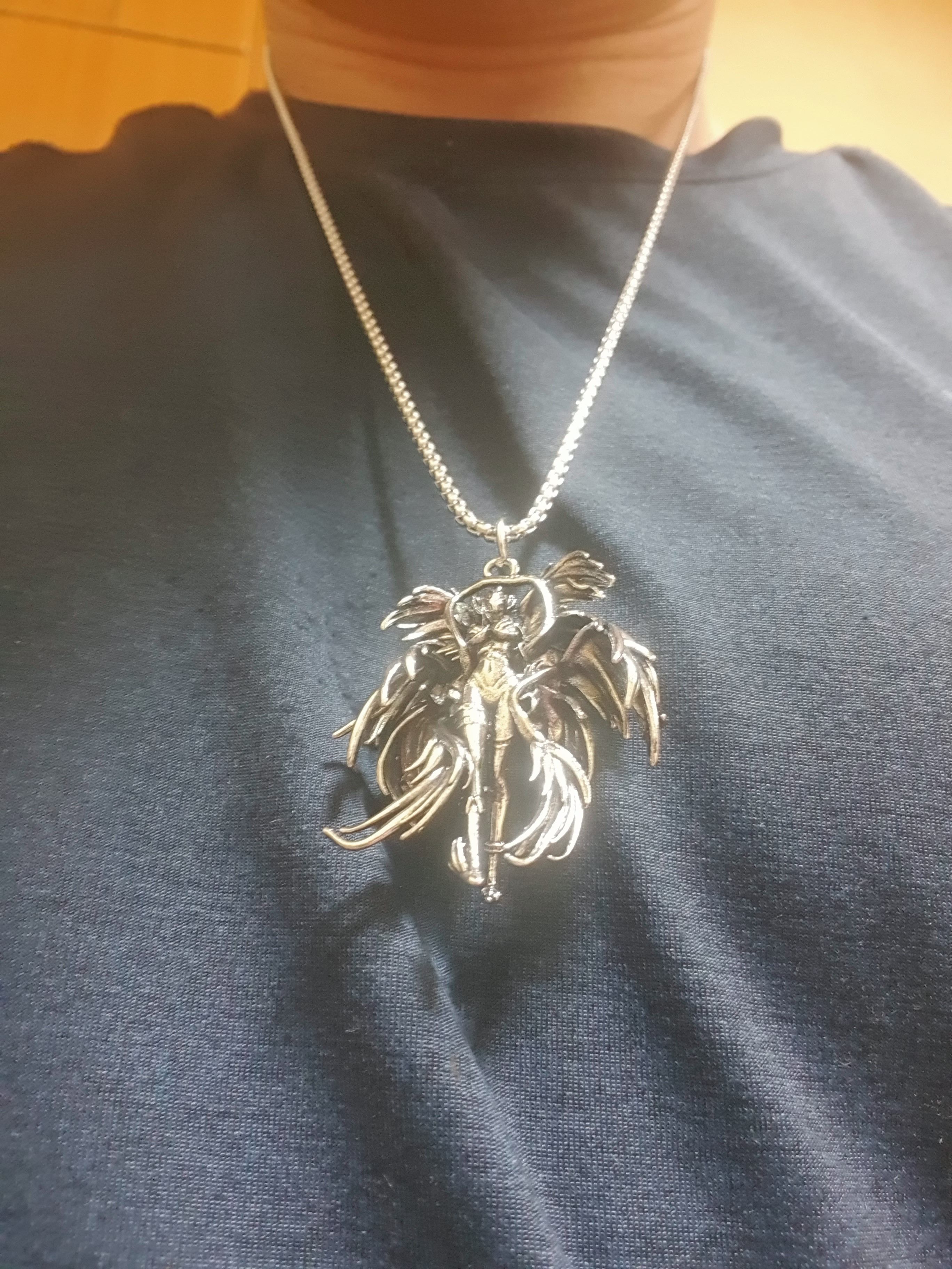 Jewelry Evil Angel Wings Goddess Pendant Necklace Size ONE SIZE - 3 Thumbnail