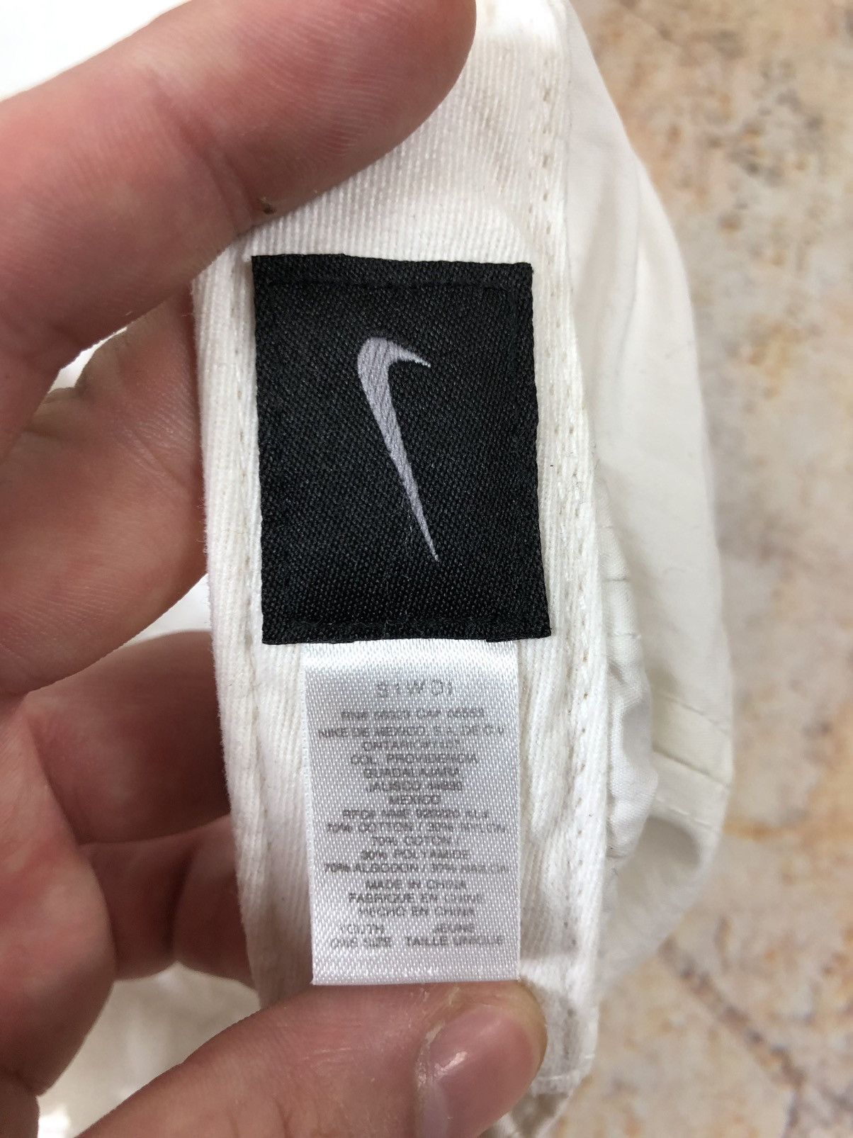 Nike × Vintage Nike vintage white big logo cap Size ONE SIZE - 6 Thumbnail