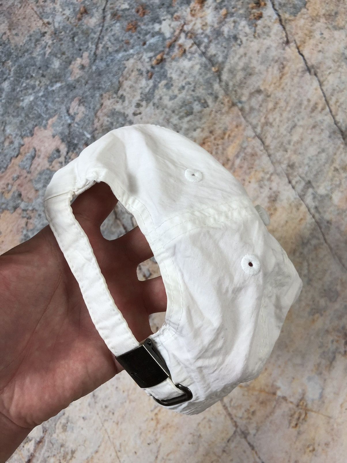 Nike × Vintage Nike vintage white big logo cap Size ONE SIZE - 5 Thumbnail