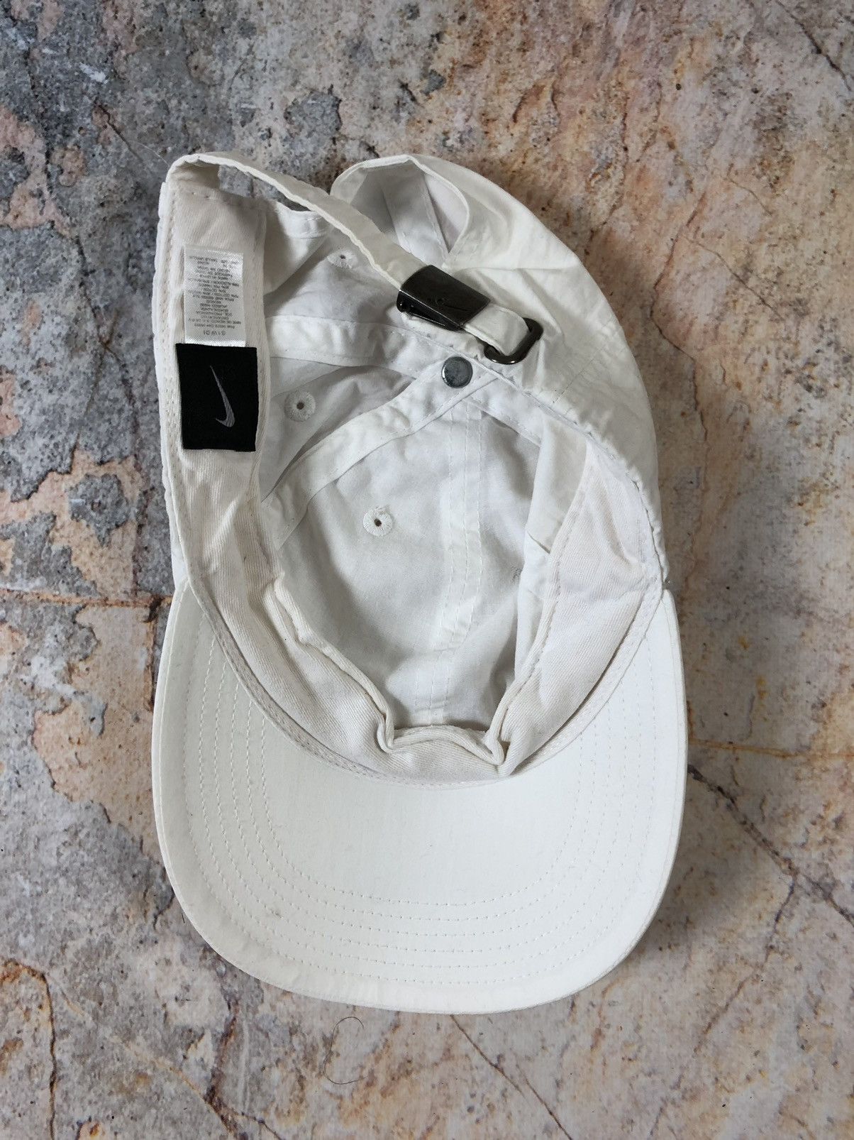 Nike × Vintage Nike vintage white big logo cap Size ONE SIZE - 4 Thumbnail