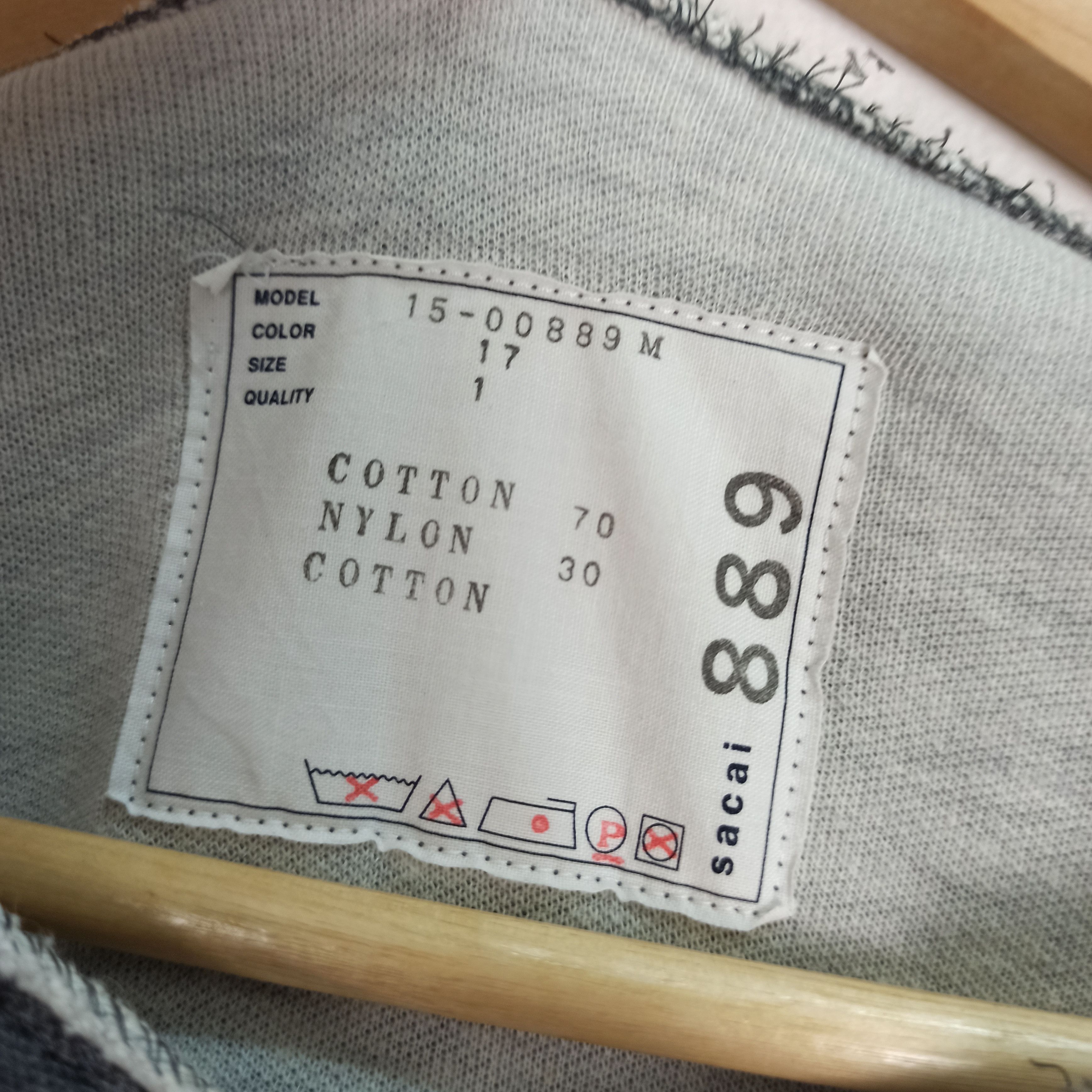Sacai Sacai 889 Collared Plaid Sweatshirt Size US S / EU 44-46 / 1 - 7 Thumbnail