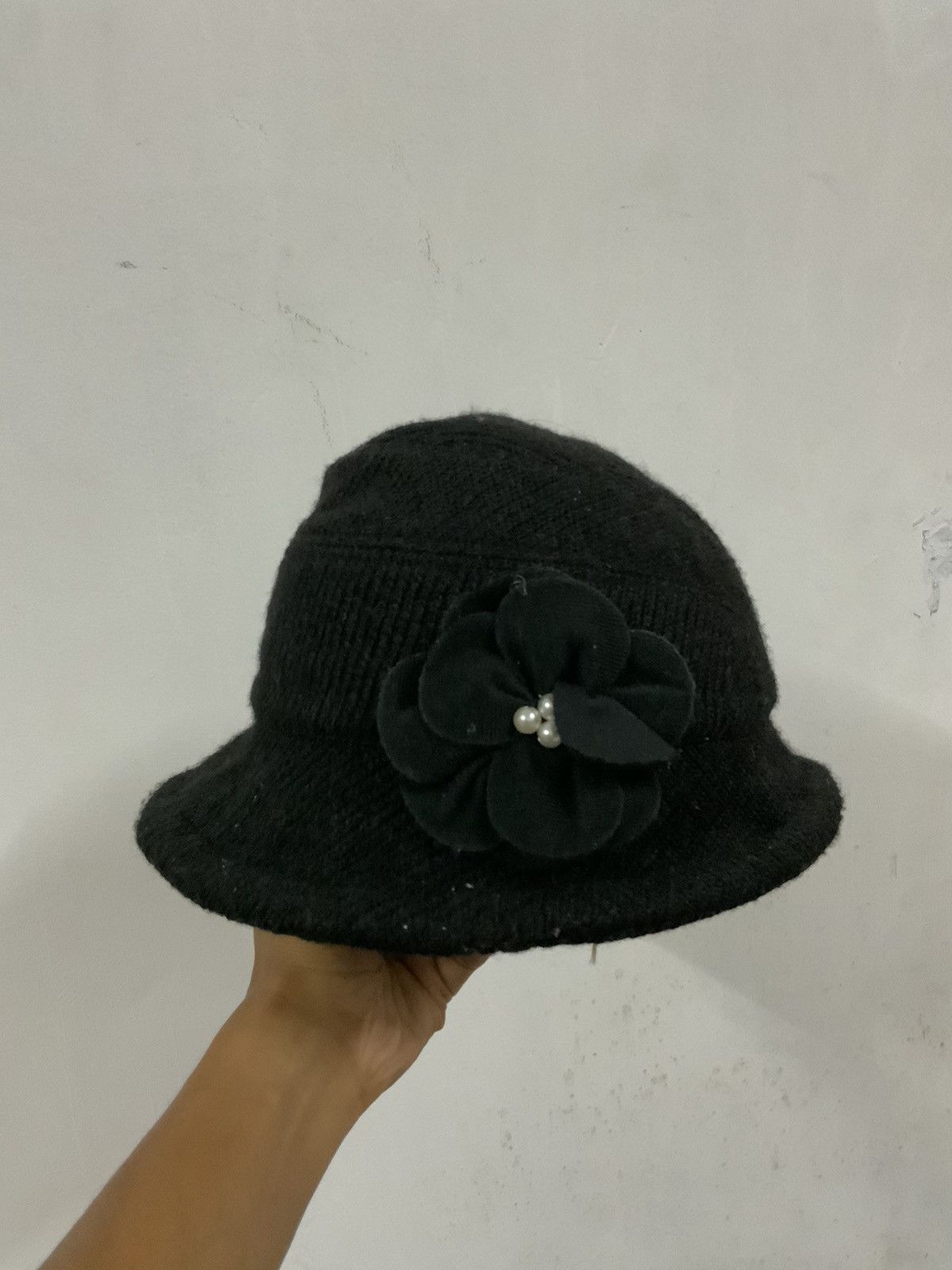 Hat Club Vintage Ribbons Cross Stitch Black Bucket Hat Size ONE SIZE - 2 Thumbnail