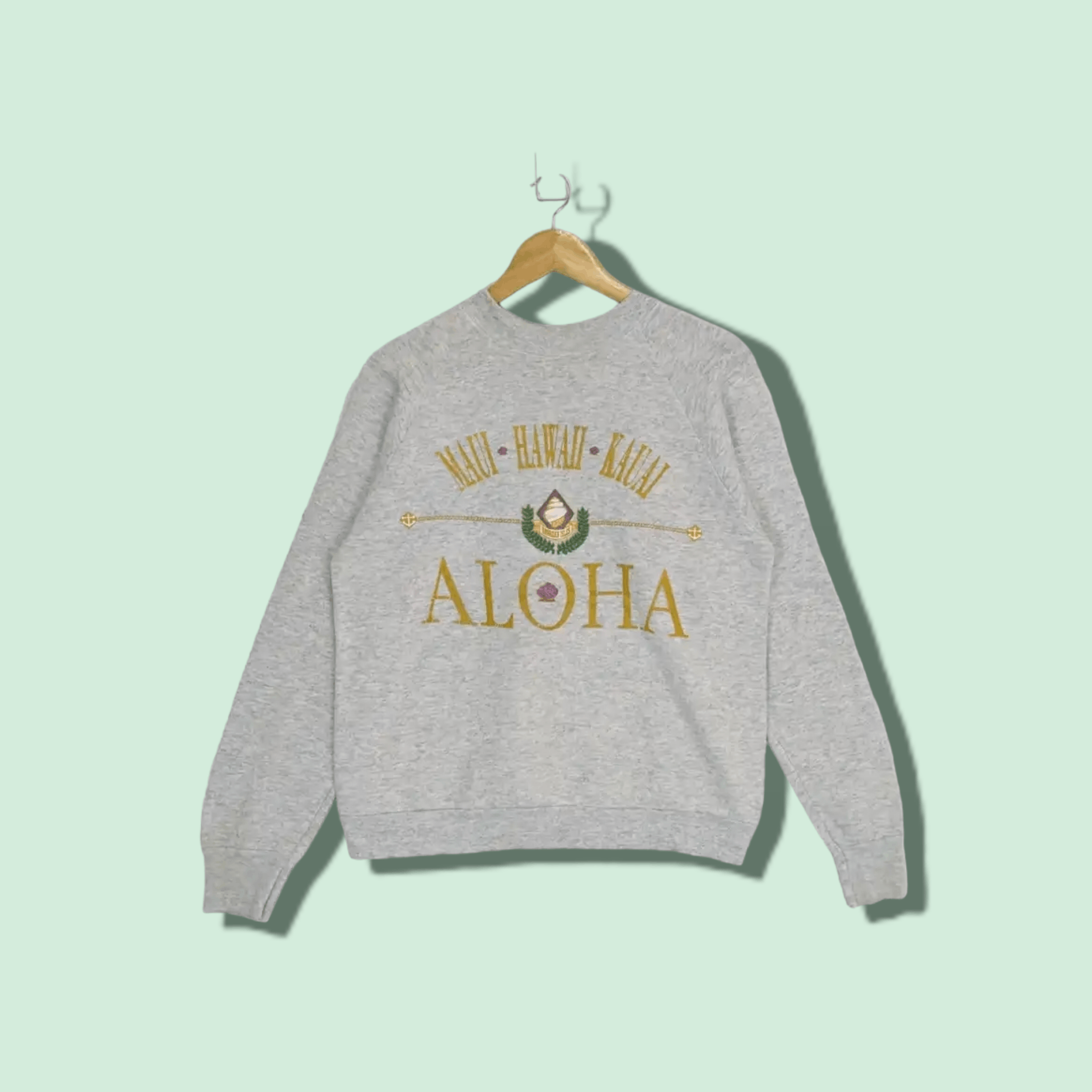 Fruit Of The Loom Vintage 90's FOTL Aloha Maui Hawaii Kaui Jumper Sweatshirt Size M / US 6-8 / IT 42-44 - 1 Thumbnail