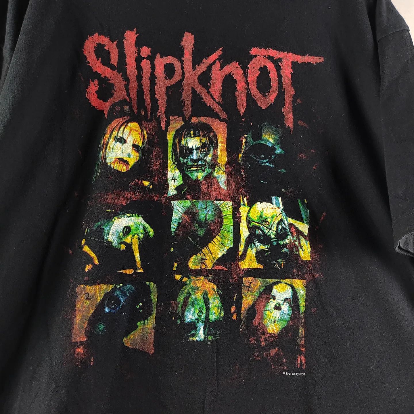 Band Tees × Slipknot × Vintage 2001 Slipknot Masks Size US XL / EU 56 / 4 - 4 Thumbnail