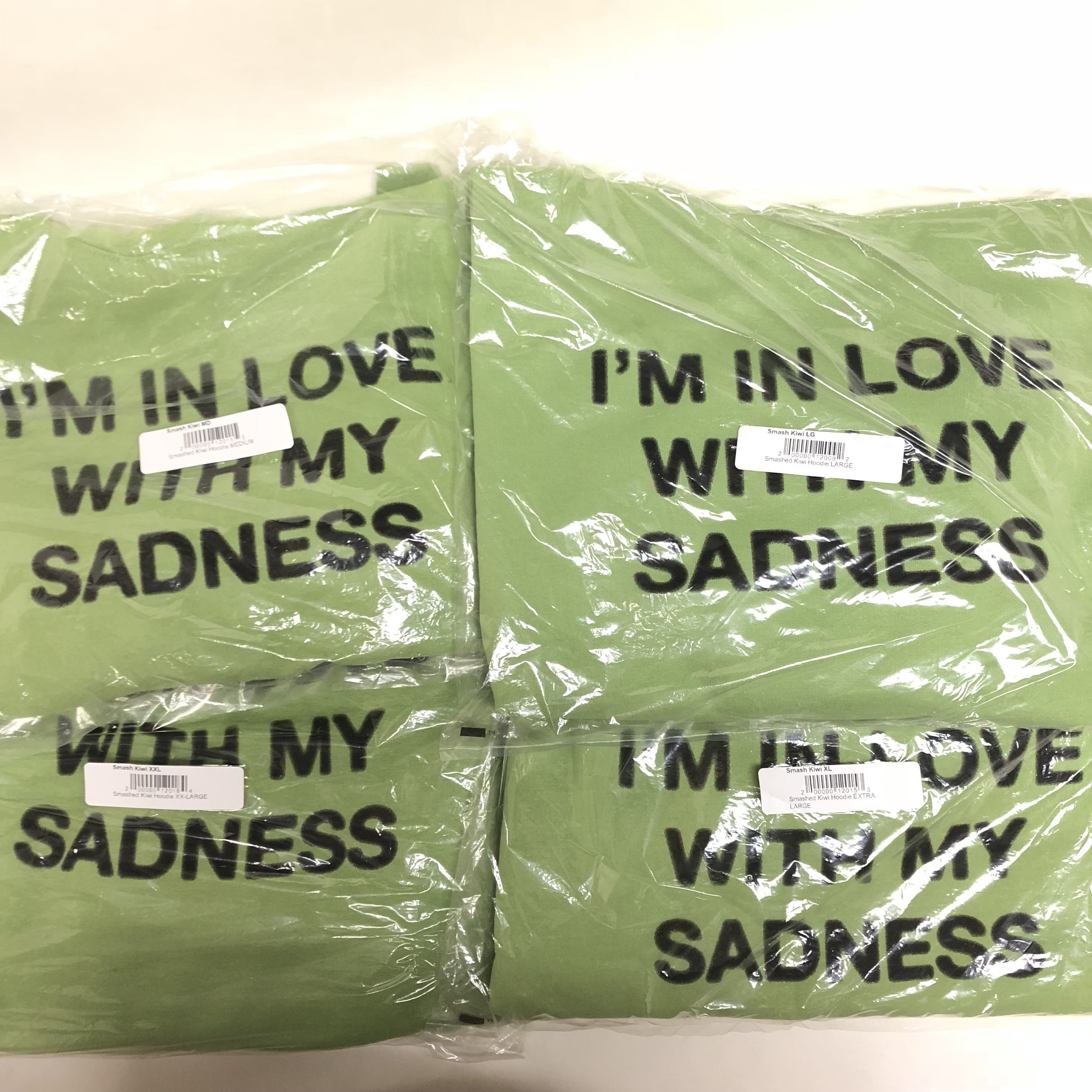 Anti Social Social Club DS ASSC in Love with my sadness Smash Smashed Kiwi hoodie Size US M / EU 48-50 / 2 - 7 Thumbnail
