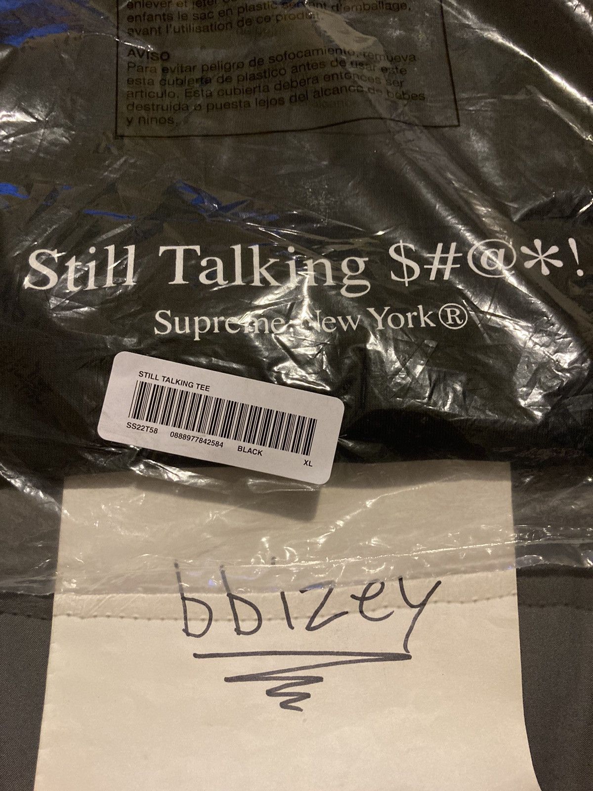 Supreme Supreme Still Talking Tee Black XL Size US XL / EU 56 / 4 - 5 Thumbnail
