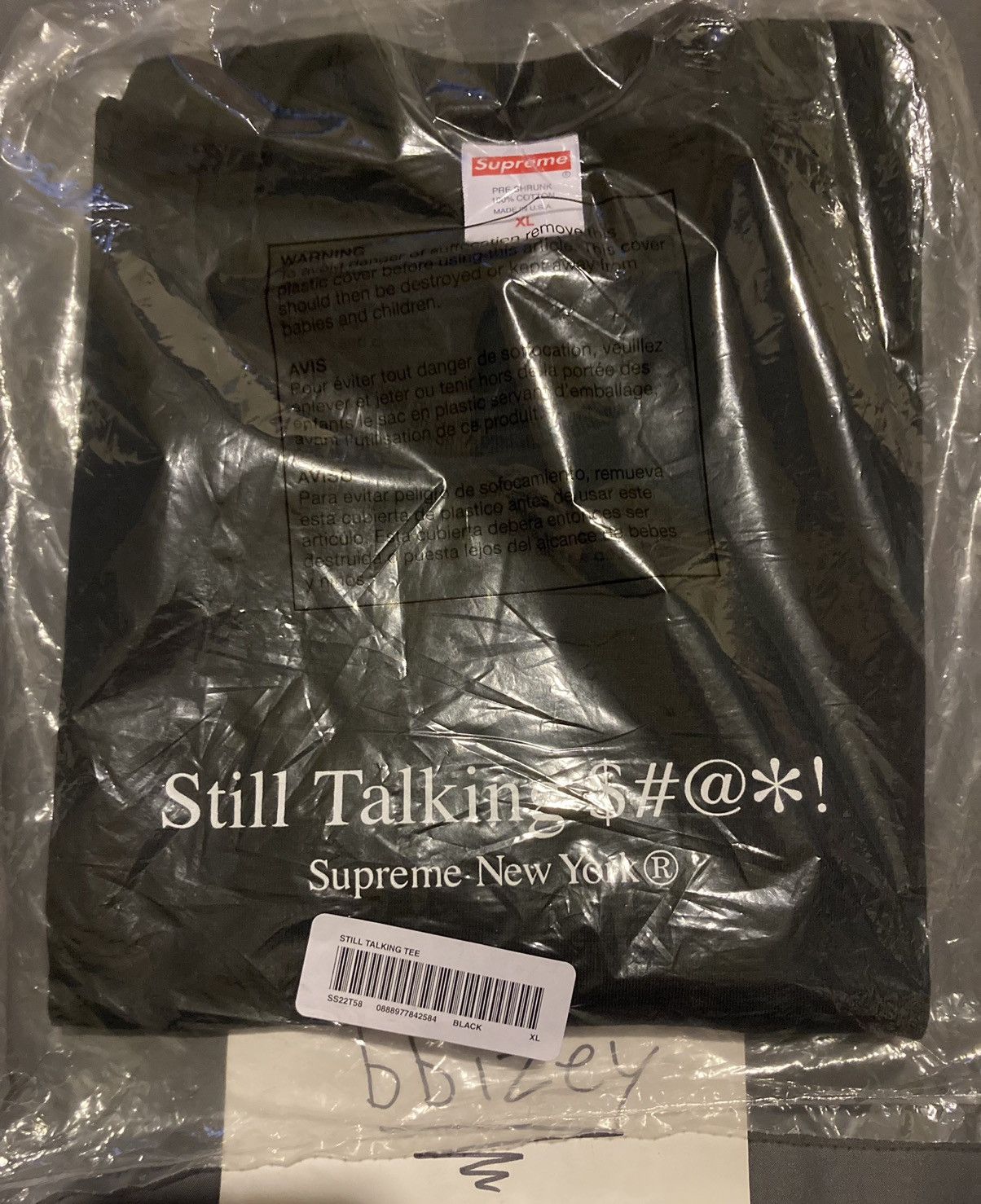Supreme Supreme Still Talking Tee Black XL Size US XL / EU 56 / 4 - 3 Thumbnail