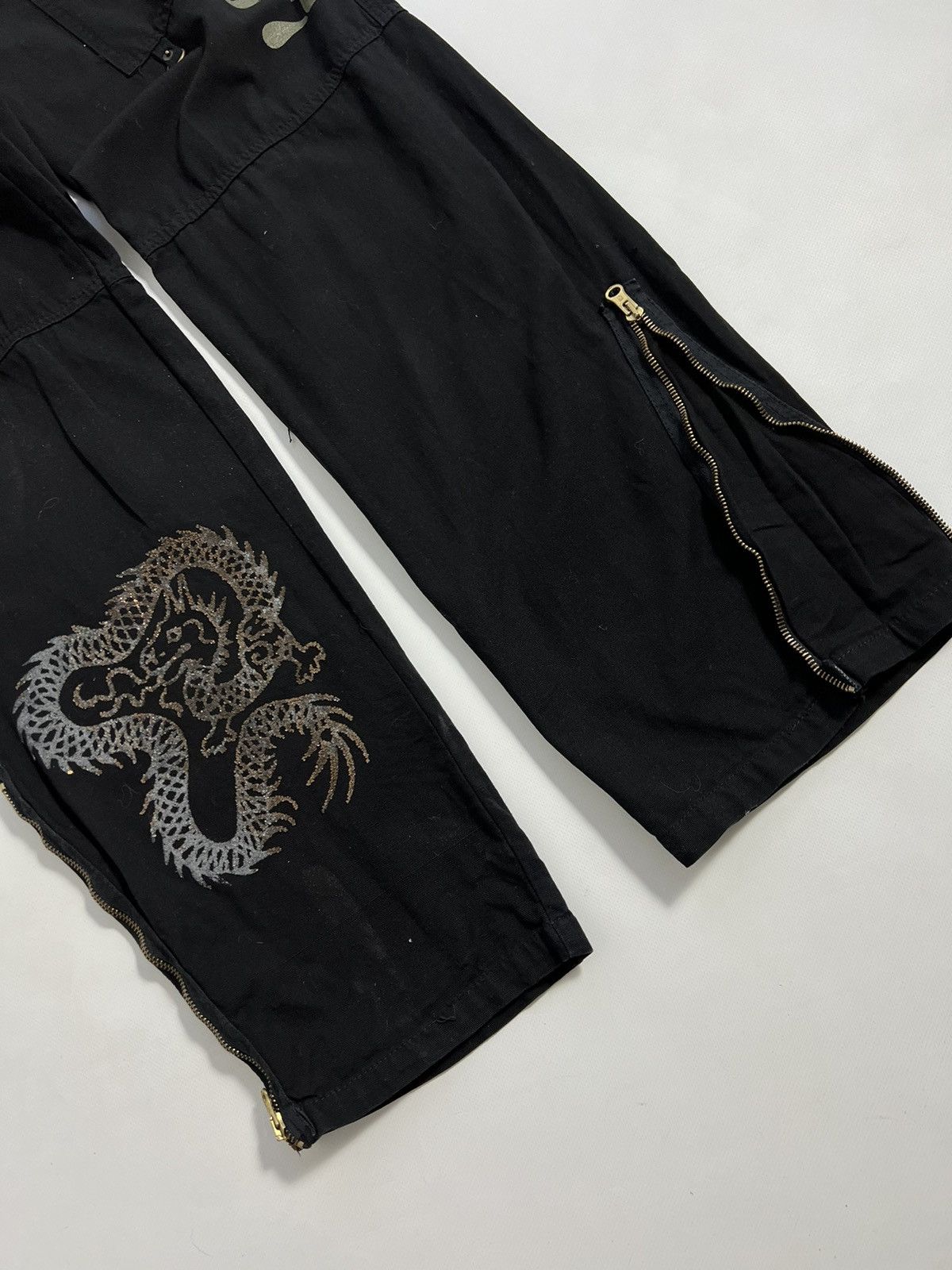 Japanese Brand × Vintage Vintage Japanese Dragon Print Cargo Pants y2k Size US 30 / EU 46 - 16 Thumbnail