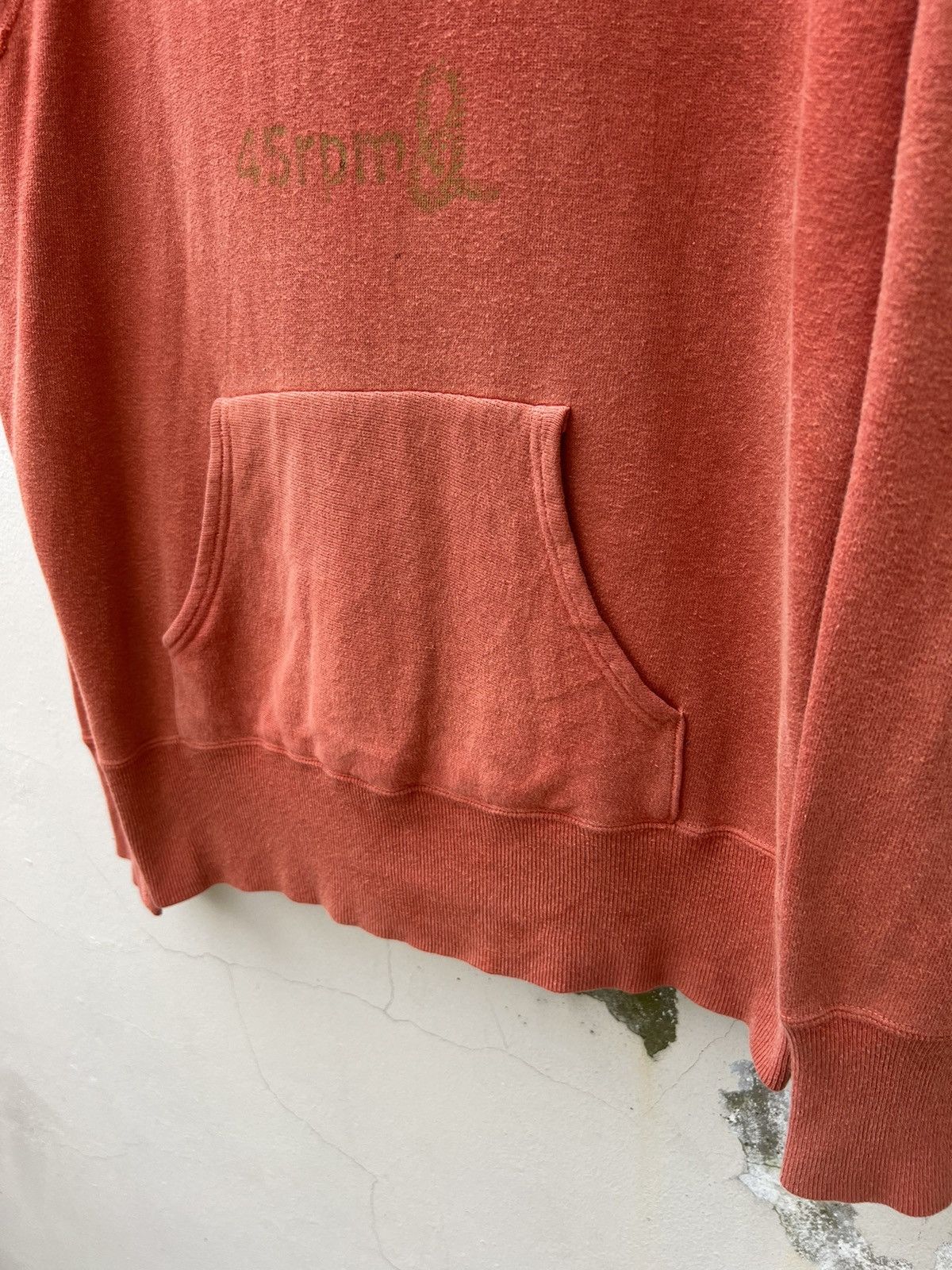 45rpm Size3 Vintage 45rpm NMD Japan Faded Orange Hoodie Sweatshirt Size US L / EU 52-54 / 3 - 9 Thumbnail