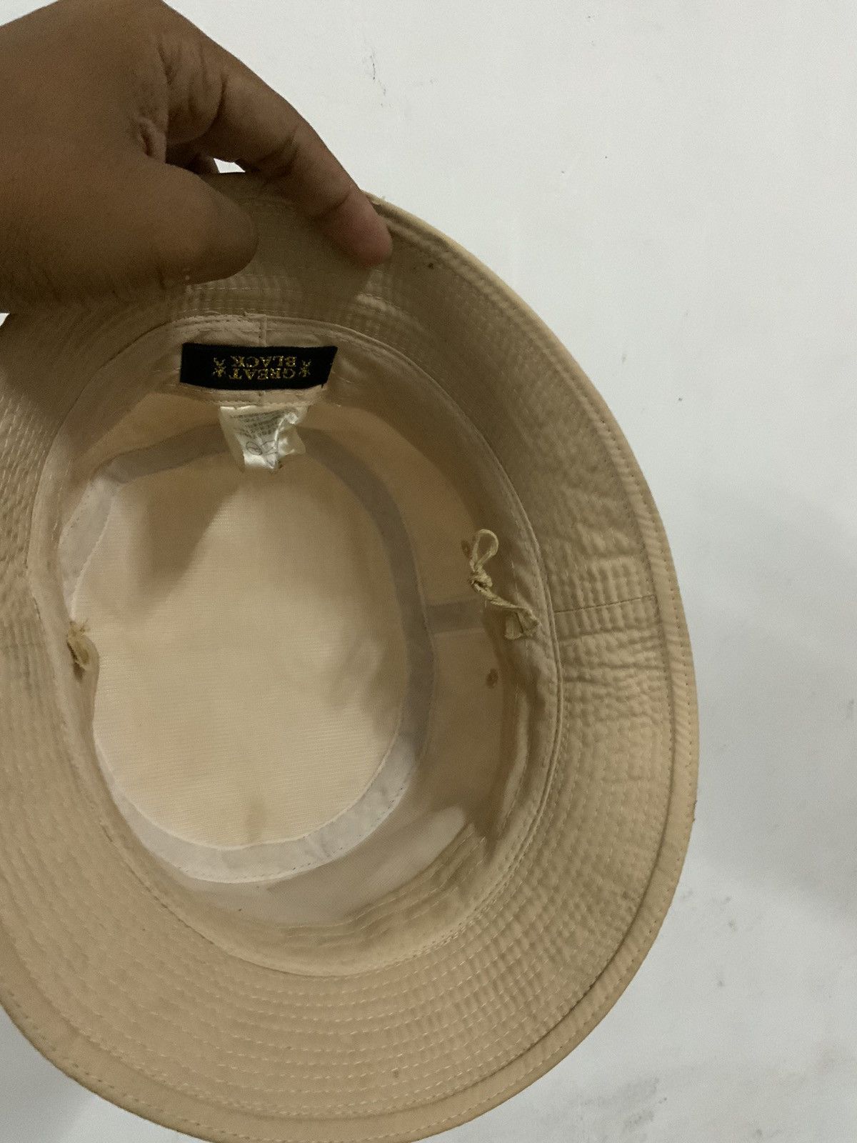 Japanese Brand Great Black Small Tag Bucket Hat Size ONE SIZE - 8 Thumbnail