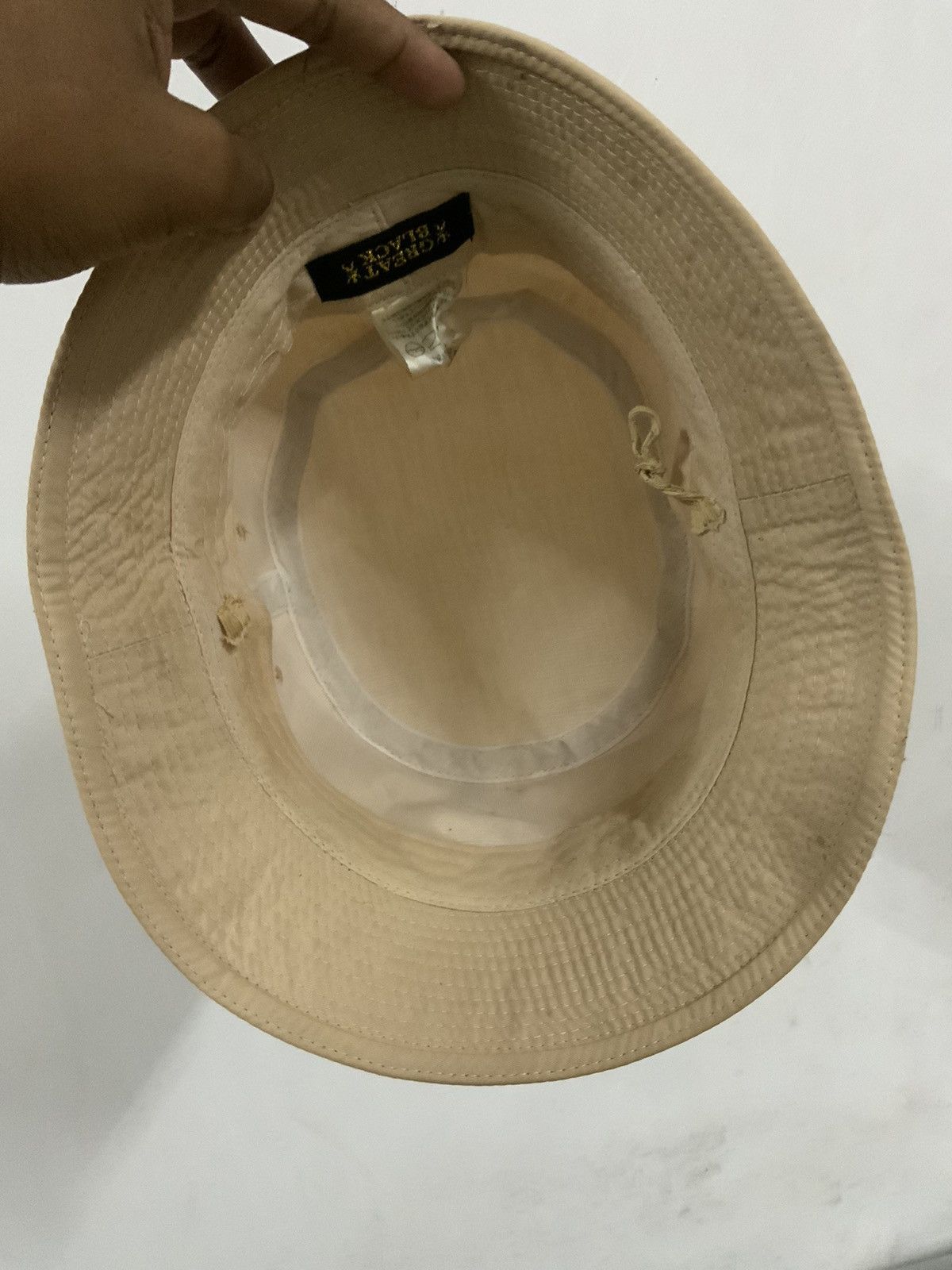 Japanese Brand Great Black Small Tag Bucket Hat Size ONE SIZE - 9 Thumbnail