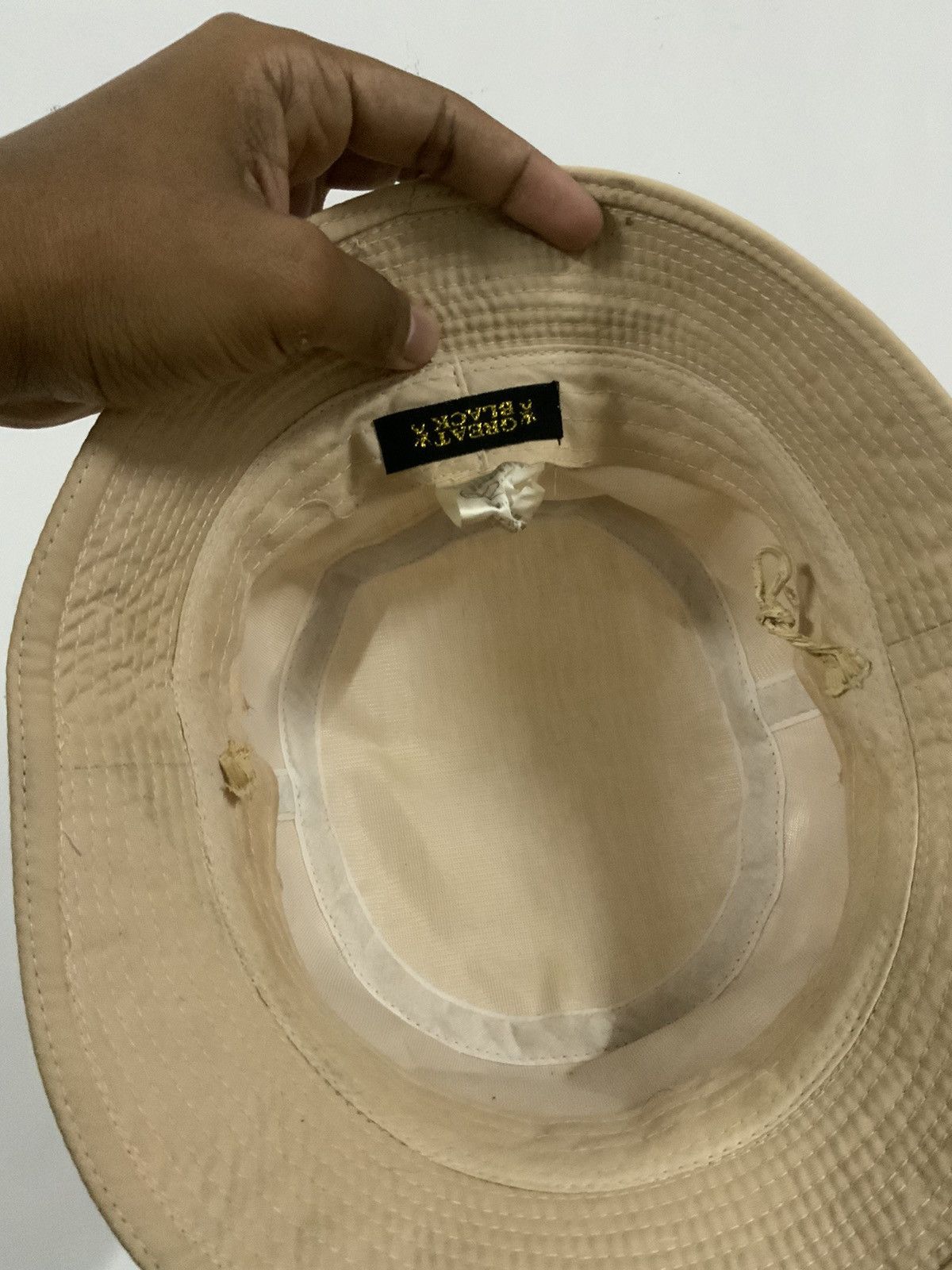 Japanese Brand Great Black Small Tag Bucket Hat Size ONE SIZE - 10 Thumbnail