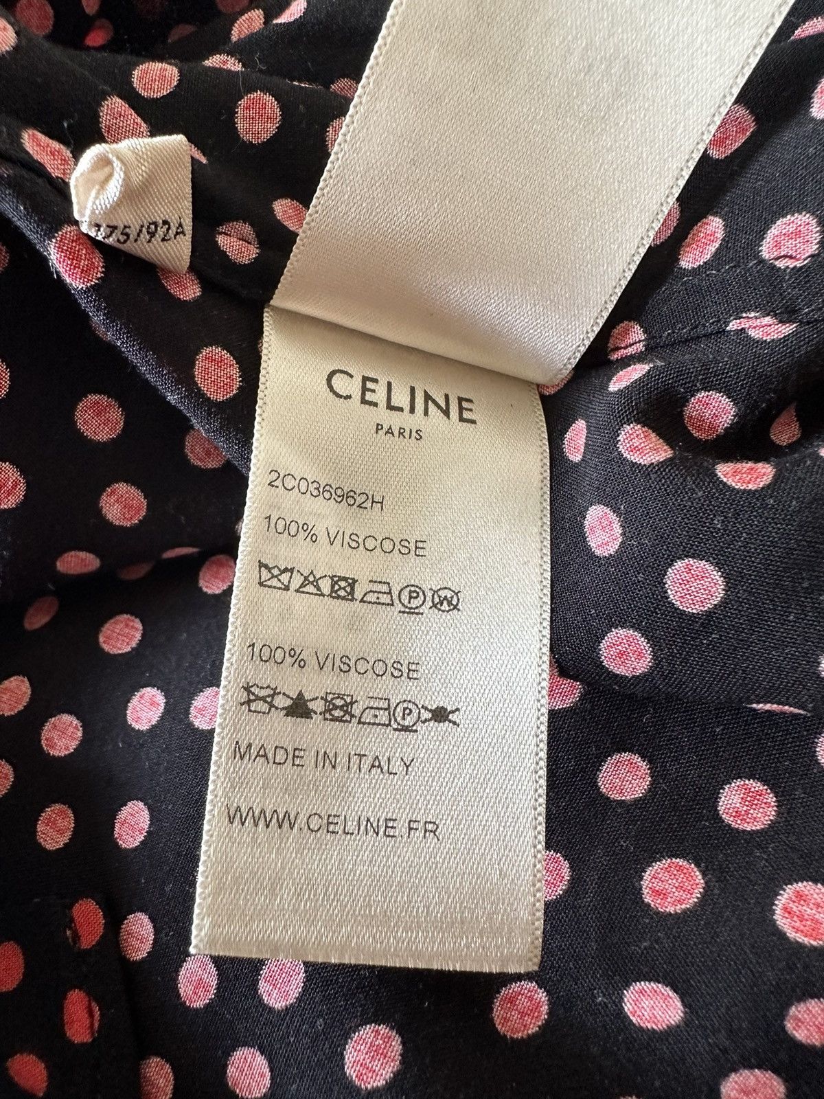 Celine $840 SS20 Celine polka dot Hawaiian shirt Hedi Slimane Size US M / EU 48-50 / 2 - 23 Thumbnail