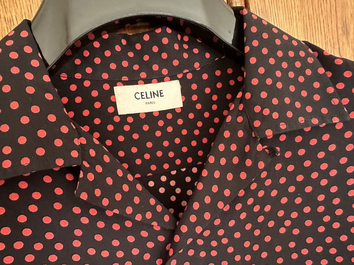 Celine $840 SS20 Celine polka dot Hawaiian shirt Hedi Slimane Size US M / EU 48-50 / 2 - 16 Thumbnail