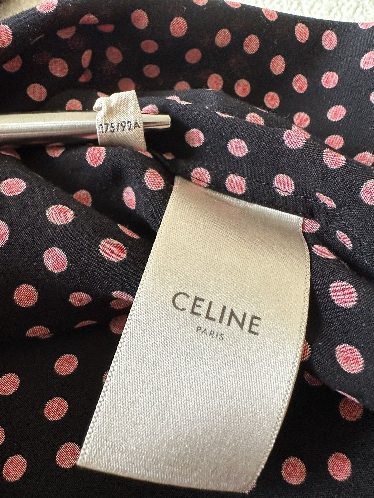 Celine $840 SS20 Celine polka dot Hawaiian shirt Hedi Slimane Size US M / EU 48-50 / 2 - 22 Thumbnail