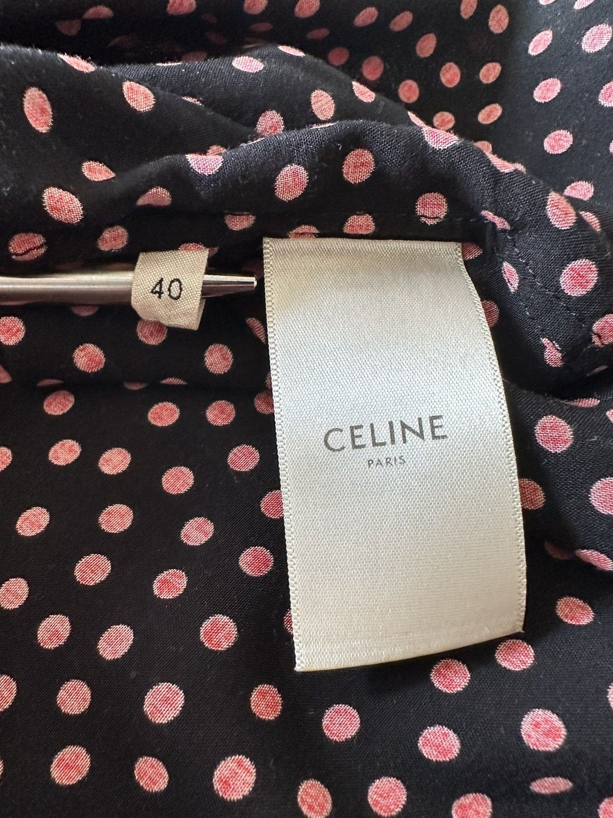 Celine $840 SS20 Celine polka dot Hawaiian shirt Hedi Slimane Size US M / EU 48-50 / 2 - 21 Thumbnail