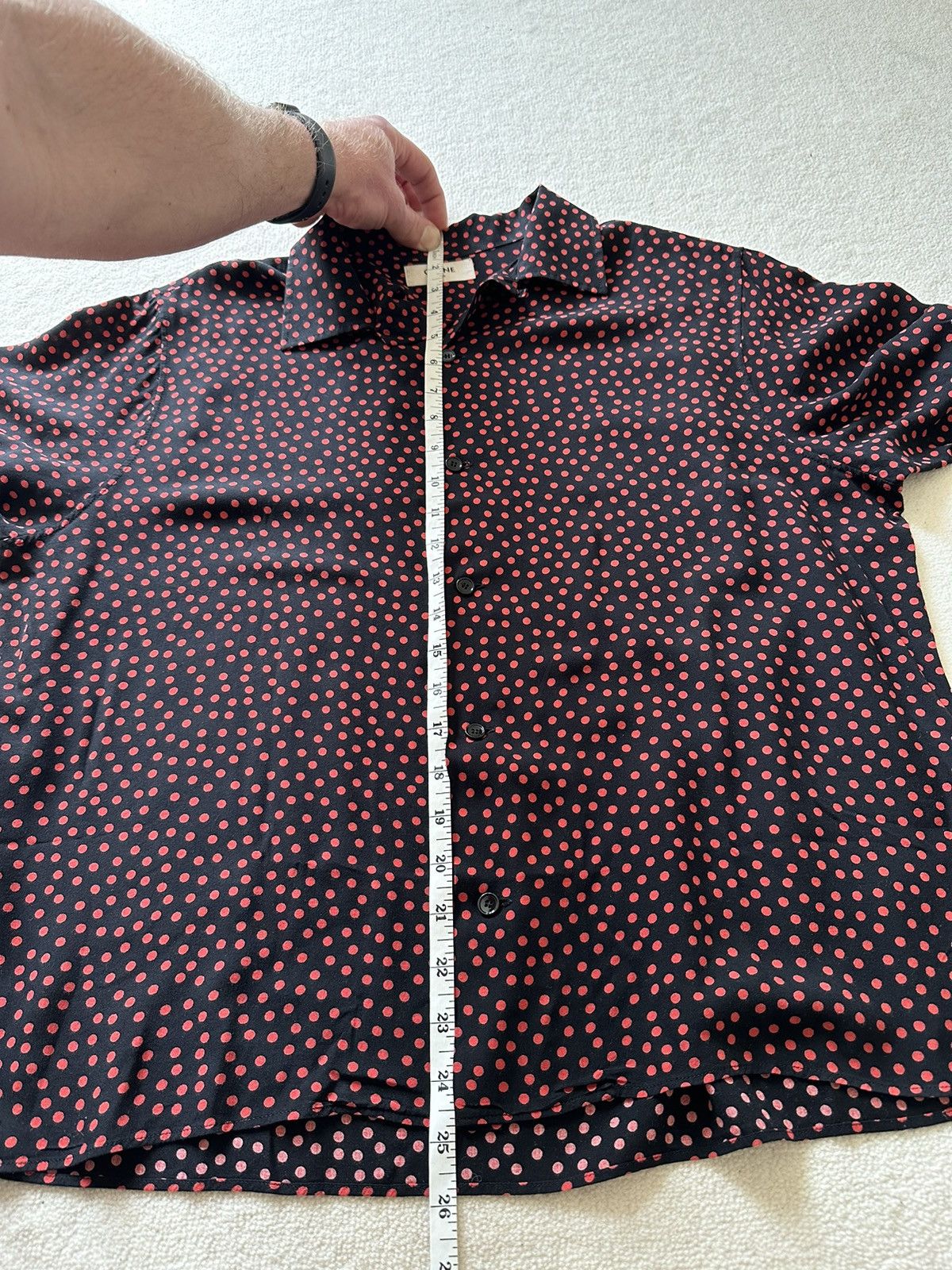 Celine $840 SS20 Celine polka dot Hawaiian shirt Hedi Slimane Size US M / EU 48-50 / 2 - 9 Thumbnail