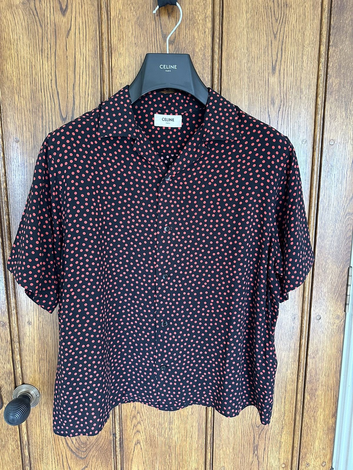 Celine $840 SS20 Celine polka dot Hawaiian shirt Hedi Slimane Size US M / EU 48-50 / 2 - 2 Thumbnail