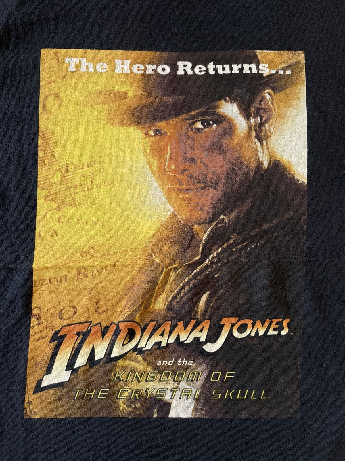Vintage Vintage INDIANA JONES Kingdom of The Crystal Skull Size US L / EU 52-54 / 3 - 3 Thumbnail
