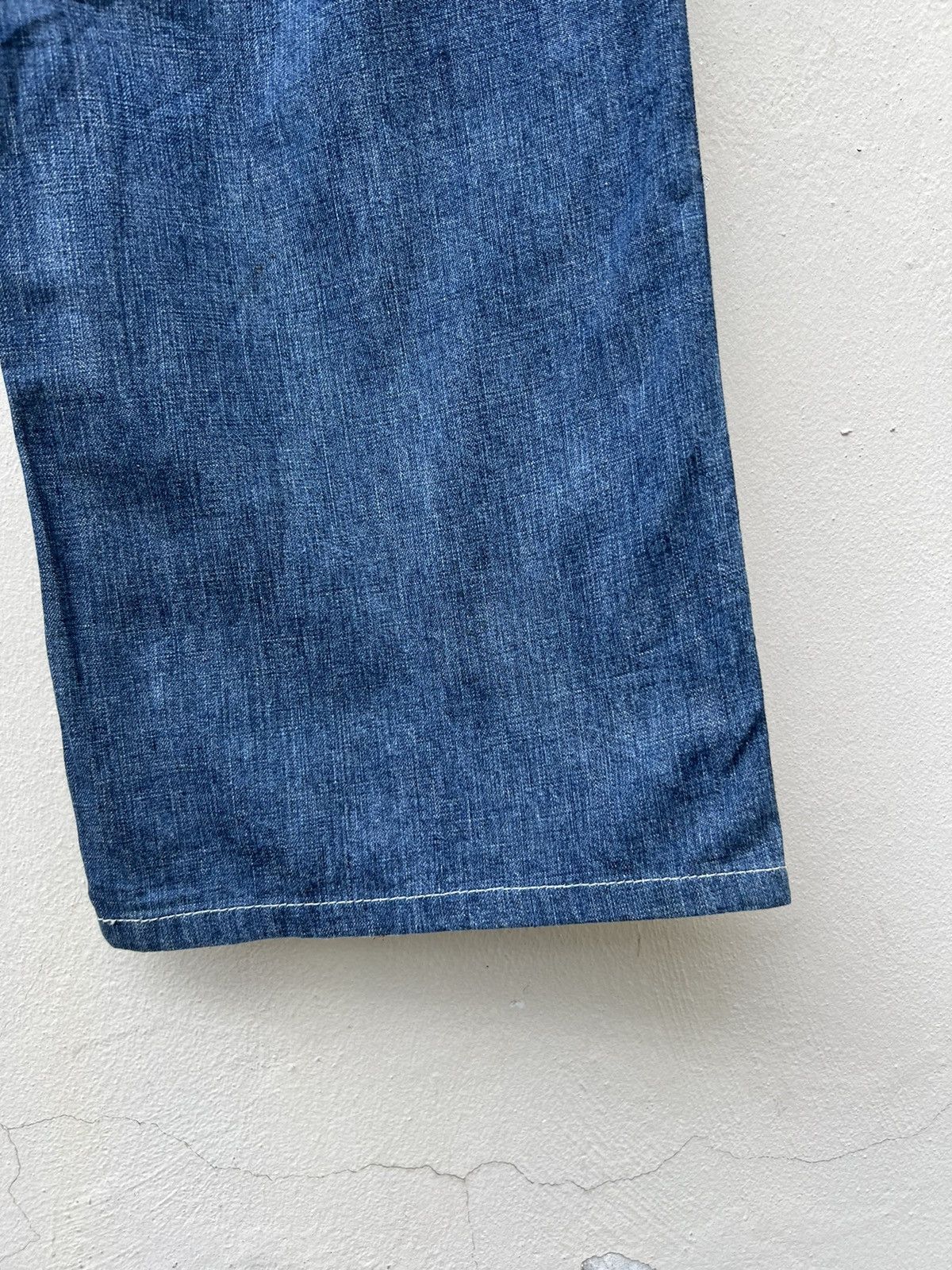 45rpm Vintage 45rpm BLUE CAFE Japan Sun Faded Denim Fatigue Pant Size US 28 / EU 44 - 19 Thumbnail