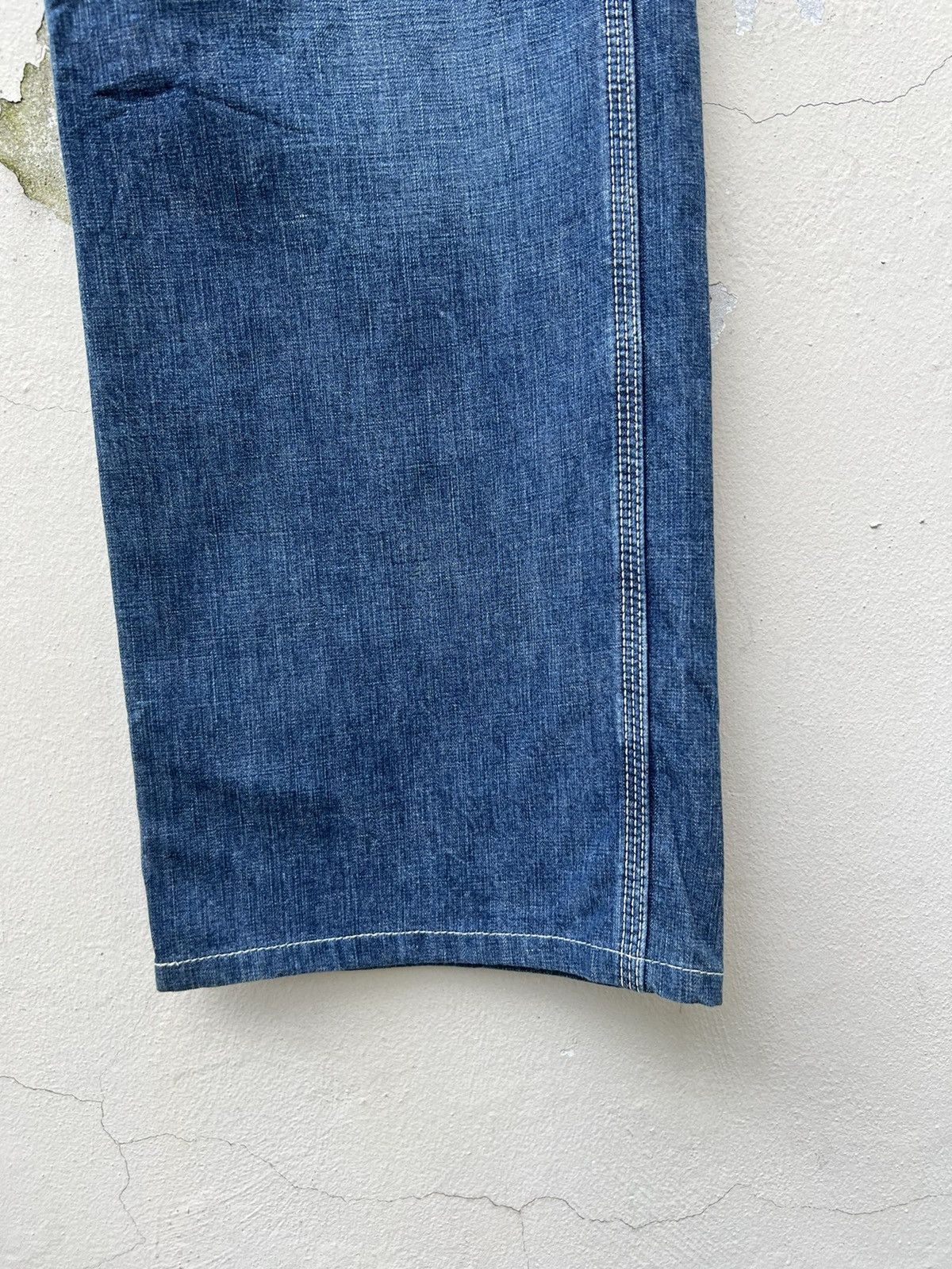 45rpm Vintage 45rpm BLUE CAFE Japan Sun Faded Denim Fatigue Pant Size US 28 / EU 44 - 12 Thumbnail