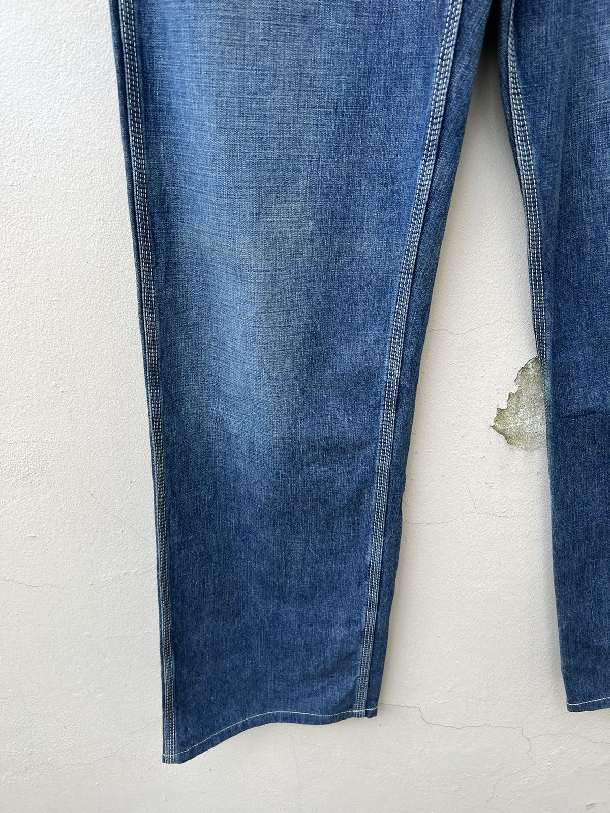 45rpm Vintage 45rpm BLUE CAFE Japan Sun Faded Denim Fatigue Pant Size US 28 / EU 44 - 9 Thumbnail