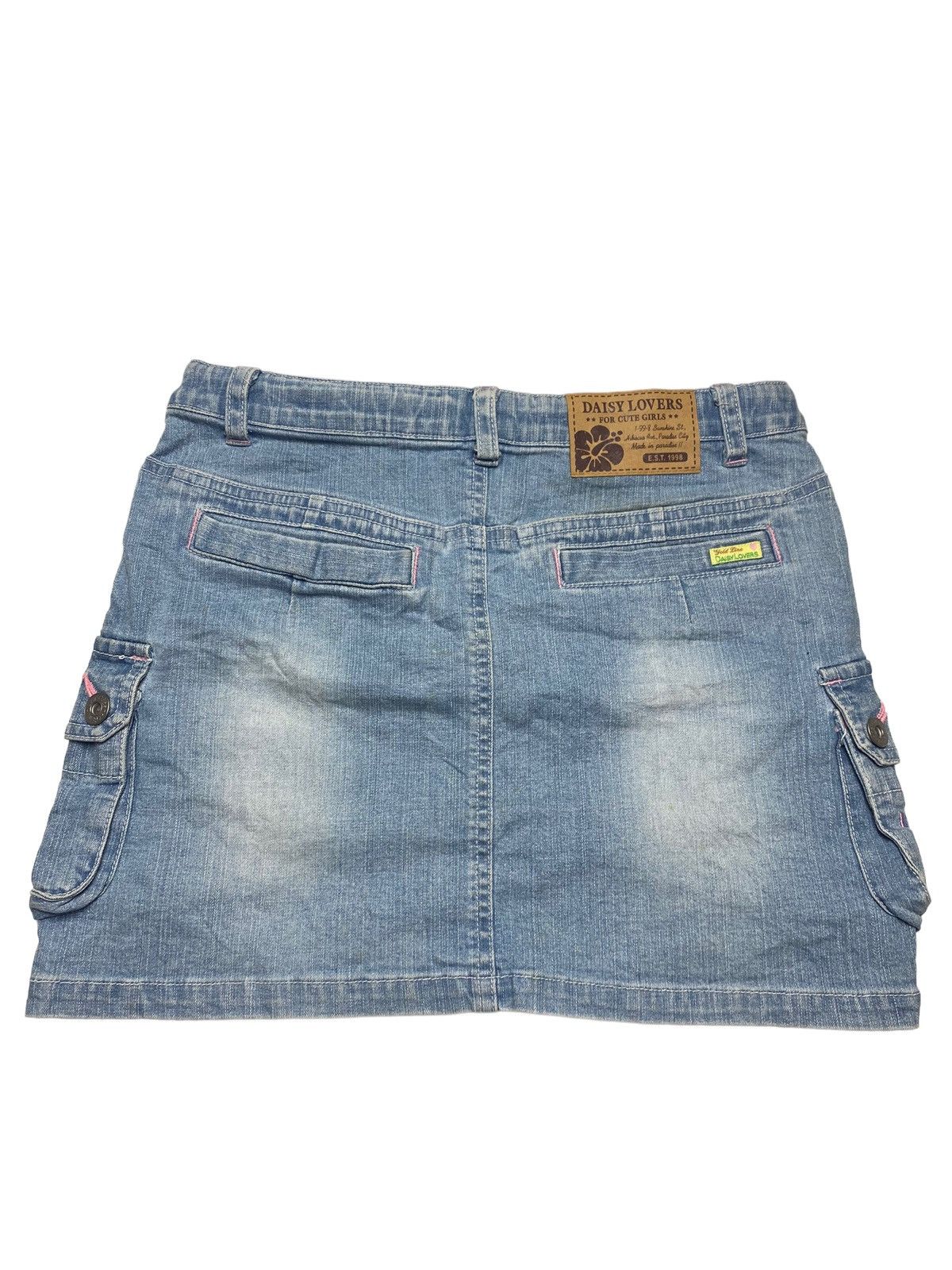 Hysteric Glamour 2000s Daisy Lovers - Cargo Mini Denim Skirt Size 25" / US 0 / IT 36 - 2 Thumbnail