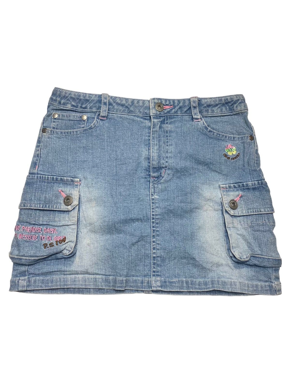 Hysteric Glamour 2000s Daisy Lovers - Cargo Mini Denim Skirt Size 25" / US 0 / IT 36 - 1 Thumbnail