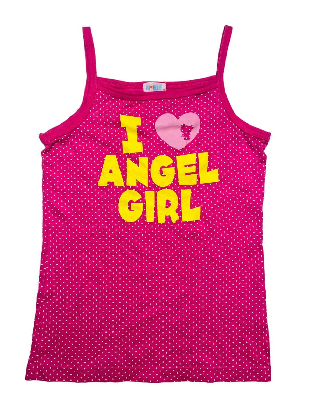 image of 2000S Angel Blue - I Love Angel Girl Summer Tank Top in Pink, Women's (Size Small)