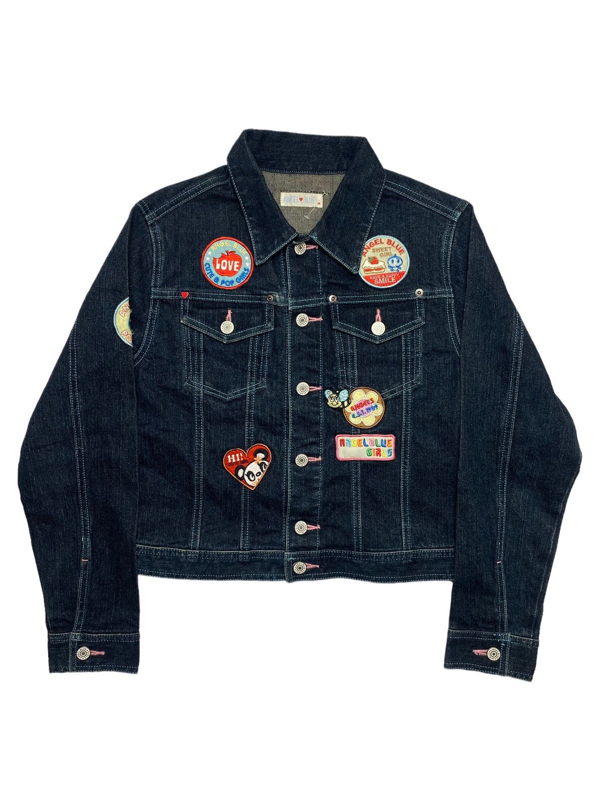 Angel Blue 2000s Angel Blue - Multi Patch Denim Jacket Size M / US 6-8 / IT 42-44 - 3 Thumbnail