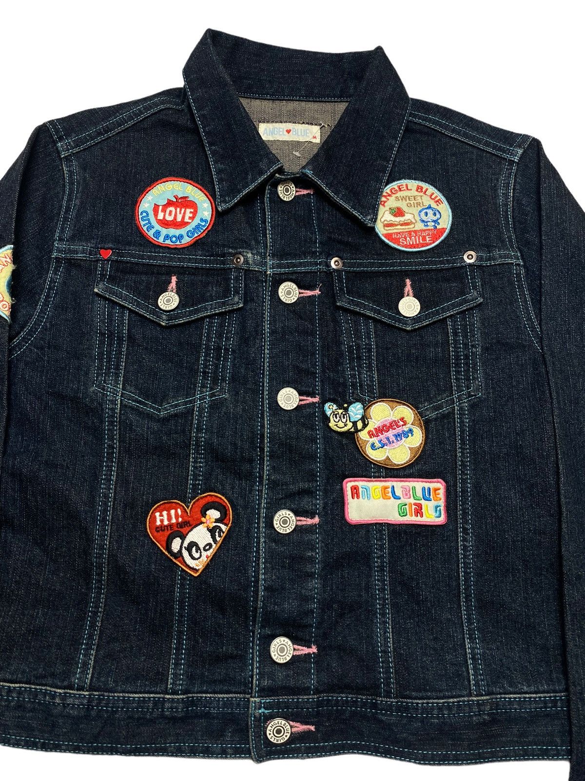 Angel Blue 2000s Angel Blue - Multi Patch Denim Jacket Size M / US 6-8 / IT 42-44 - 5 Thumbnail