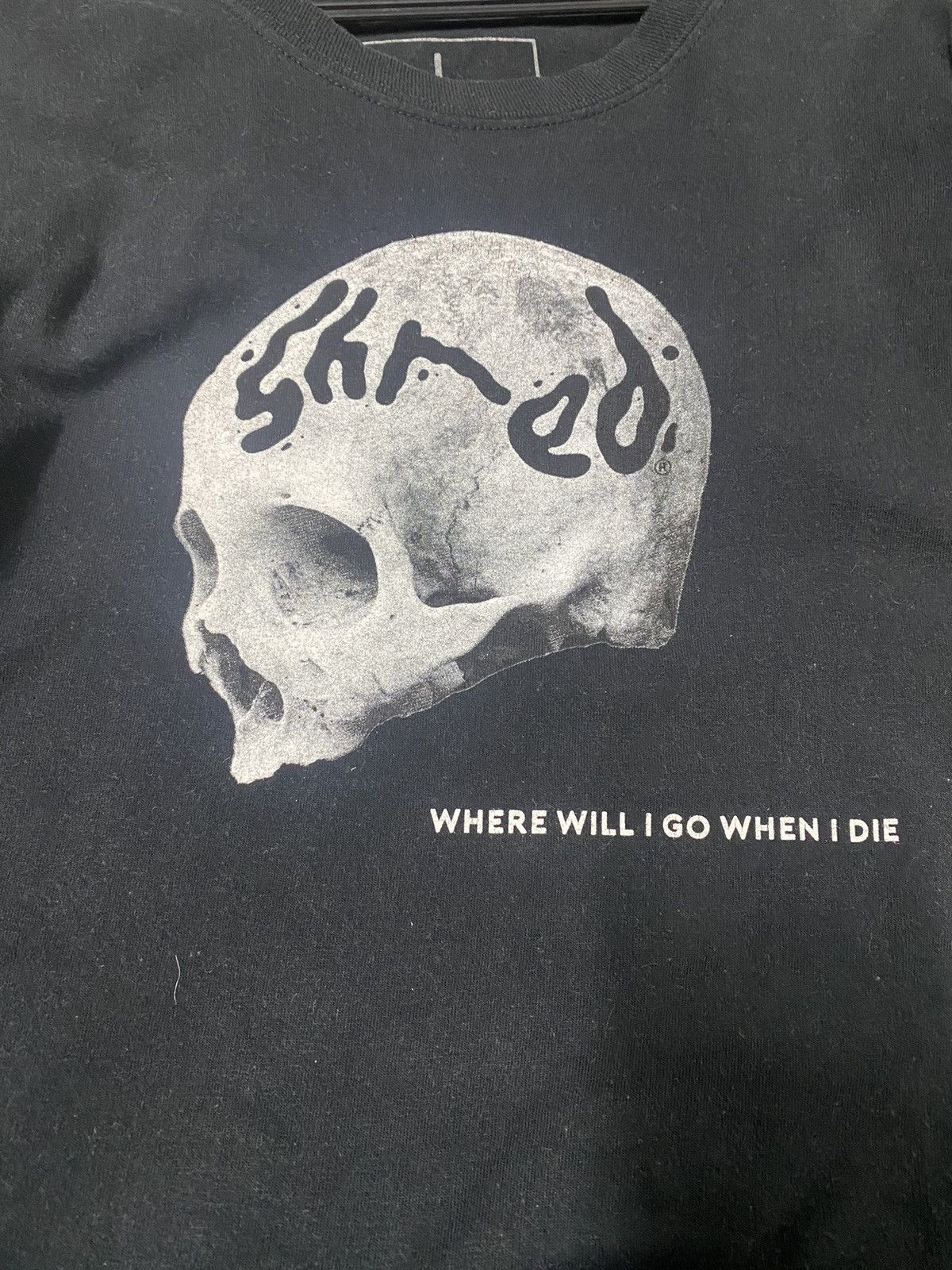 Vintage Vintage SHRED Where Will i Go When i Die Size US L / EU 52-54 / 3 - 10 Thumbnail