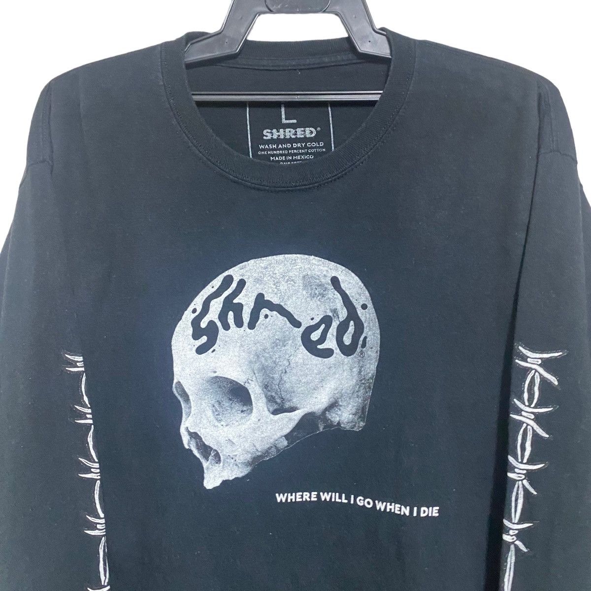 Vintage Vintage SHRED Where Will i Go When i Die Size US L / EU 52-54 / 3 - 3 Thumbnail