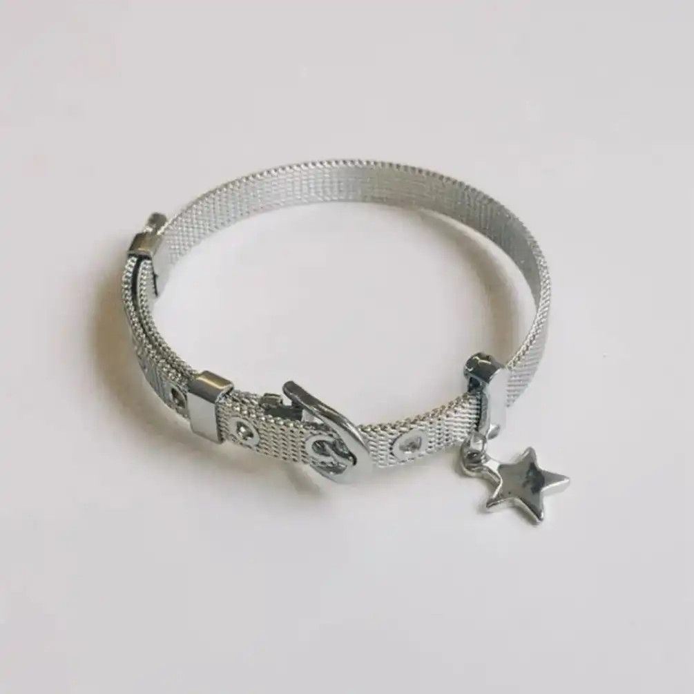 Jewelry Y2K Harajuku Star Charms Titanium Steel Belt Bracelet Size ONE SIZE - 1 Thumbnail