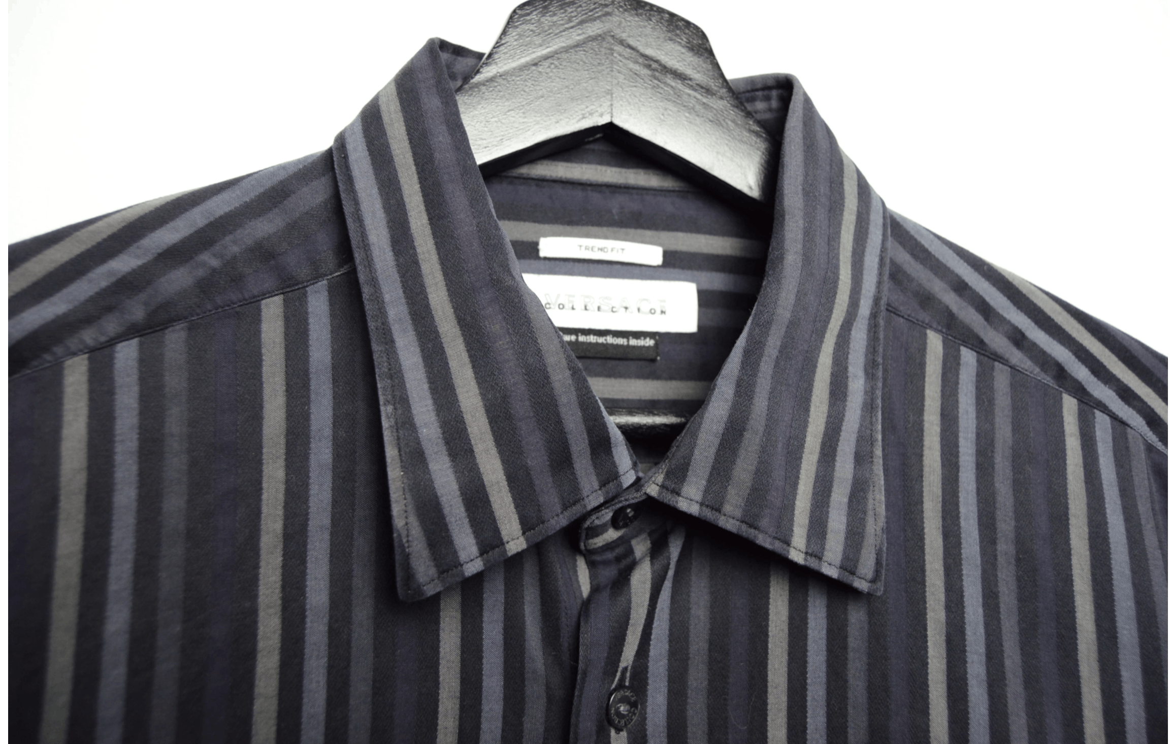 Versace VERSACE vintage striped shirt Size US M / EU 48-50 / 2 - 4 Thumbnail