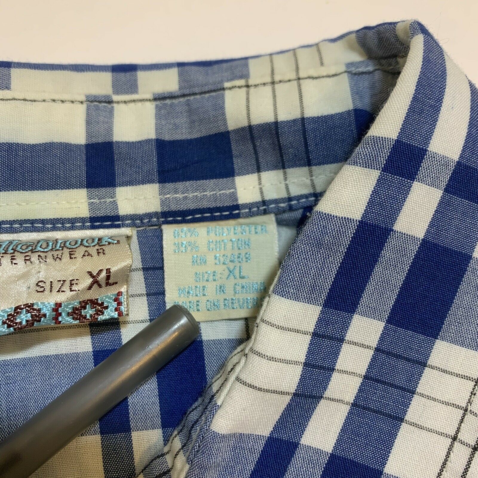 Vintage Vintage 90s Saddlebrook Plaid Pearl Snaps Western Shirt Size US XL / EU 56 / 4 - 4 Thumbnail